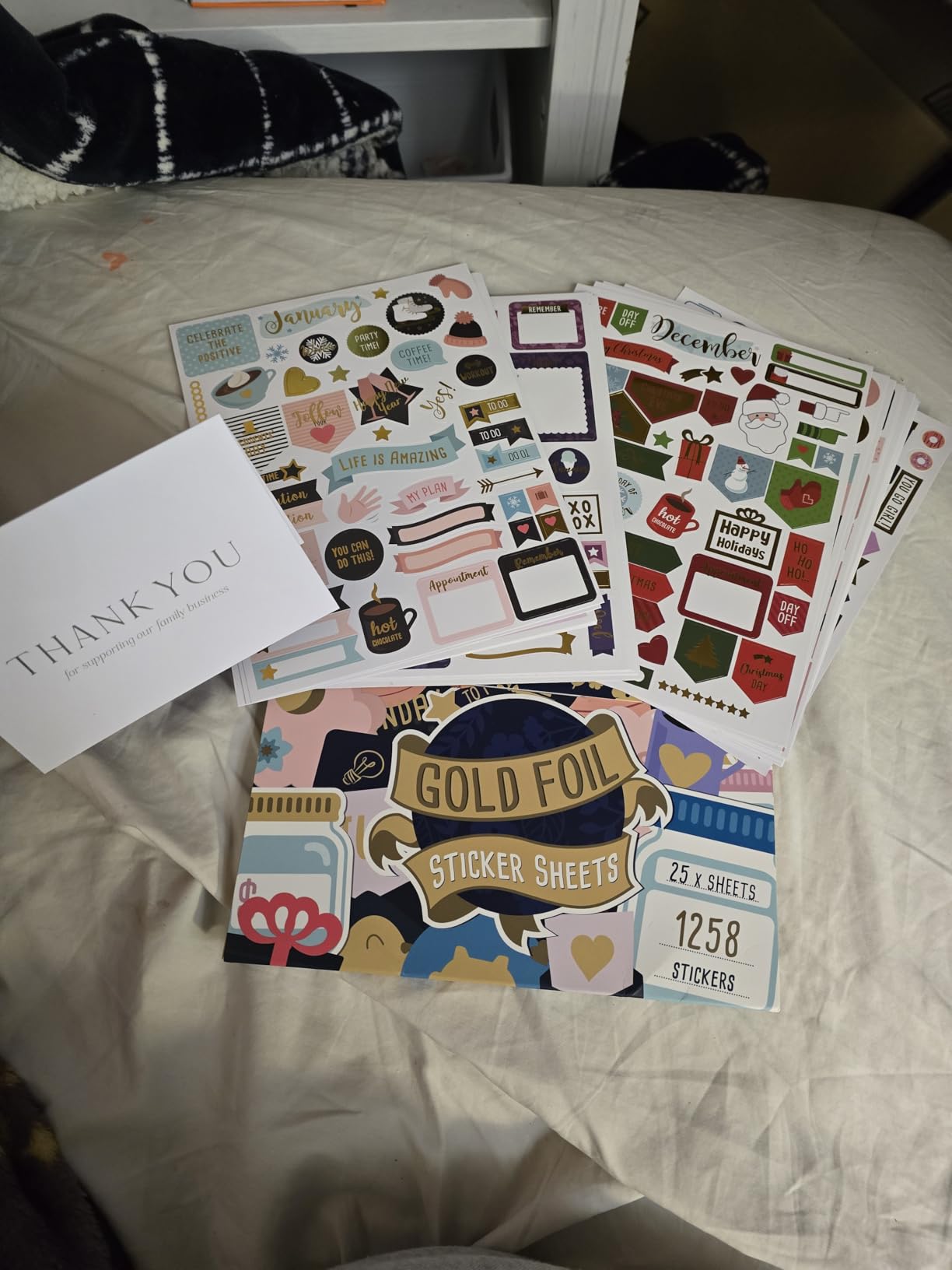 Aesthetic Gold Foil Planner Stickers - 1250+ Stunning Design Accessories Enhance and Streamline Your Planner, Journal and Calendar customer photo 1