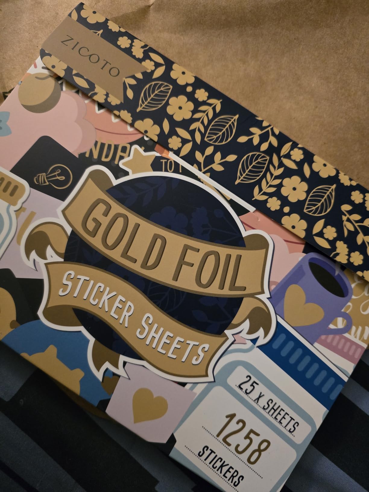 Aesthetic Gold Foil Planner Stickers - 1250+ Stunning Design Accessories Enhance and Streamline Your Planner, Journal and Calendar customer photo 2