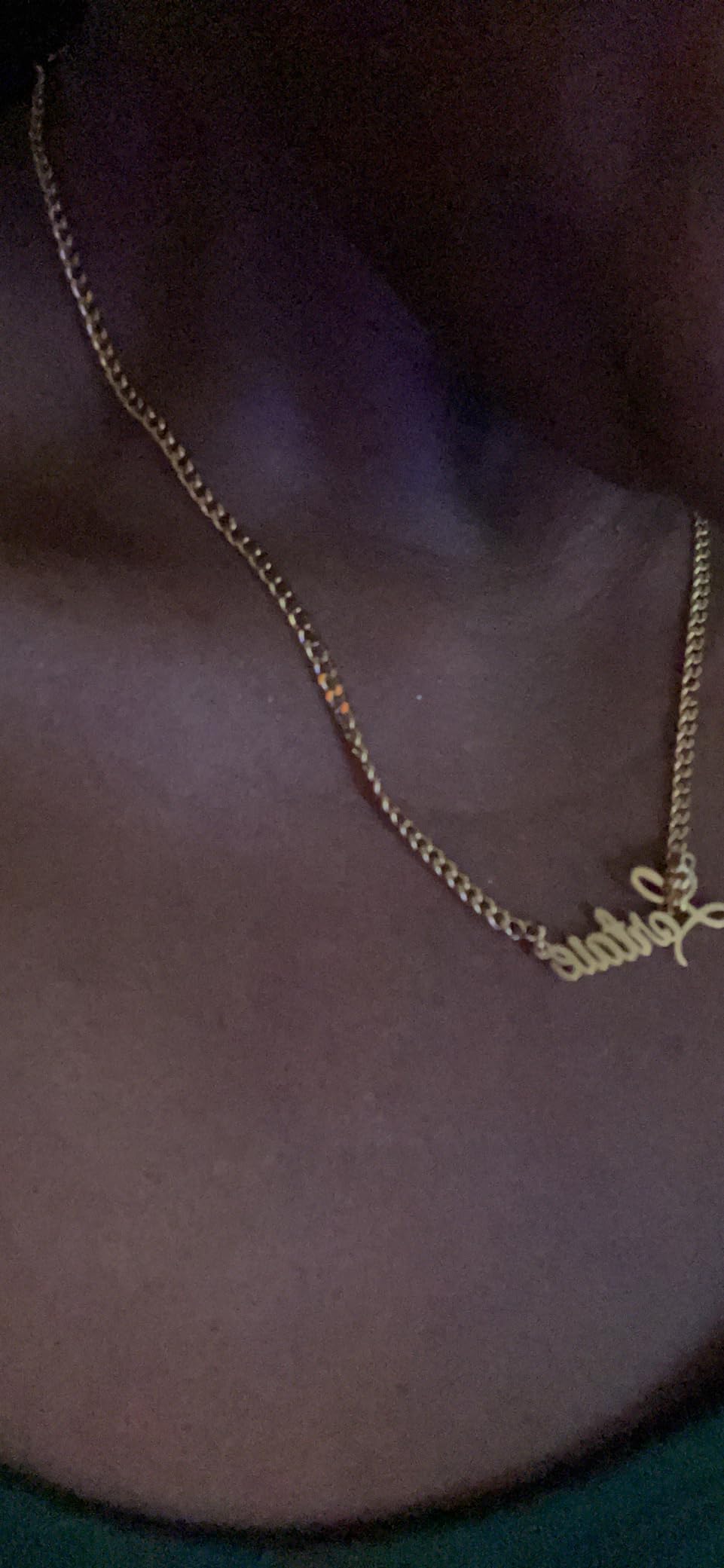 Name Necklace Personalized, 18K Gold Plated Custom Name Necklace Nameplate Pendant Jewelry Gift for Women, Girls customer photo 1