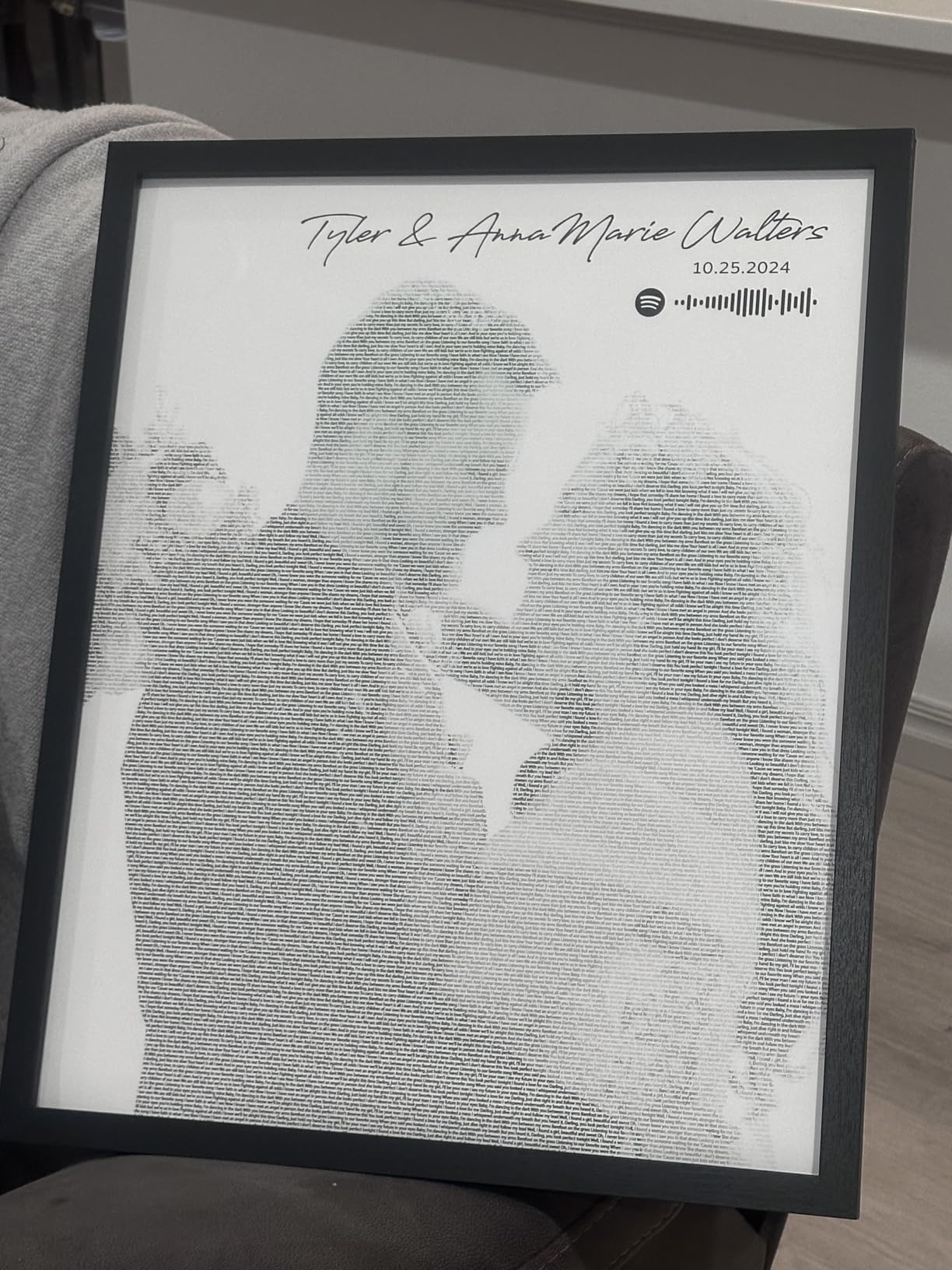 Custom Anniversary Gift for Husband Song Lyrics Print, Wedding Song Lyric, First Dance Song Poster, Wall Art Decor, Valentines Day Gifts customer photo 1