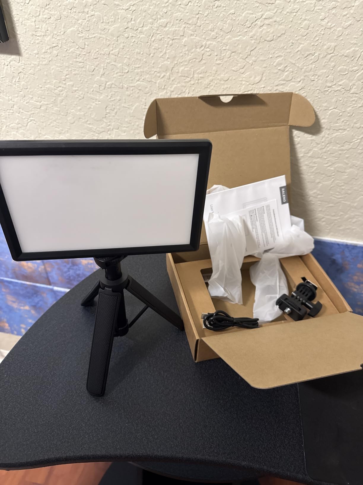 RALENO LED Video Light Panel, Camera Light for Video Conference Recording with 4000mAh Battery Type-C USB Ports, CRI greater than 95 2500K-6500K Photo Lights for Outdoor Photography Live Streaming Zoom Call customer photo 1