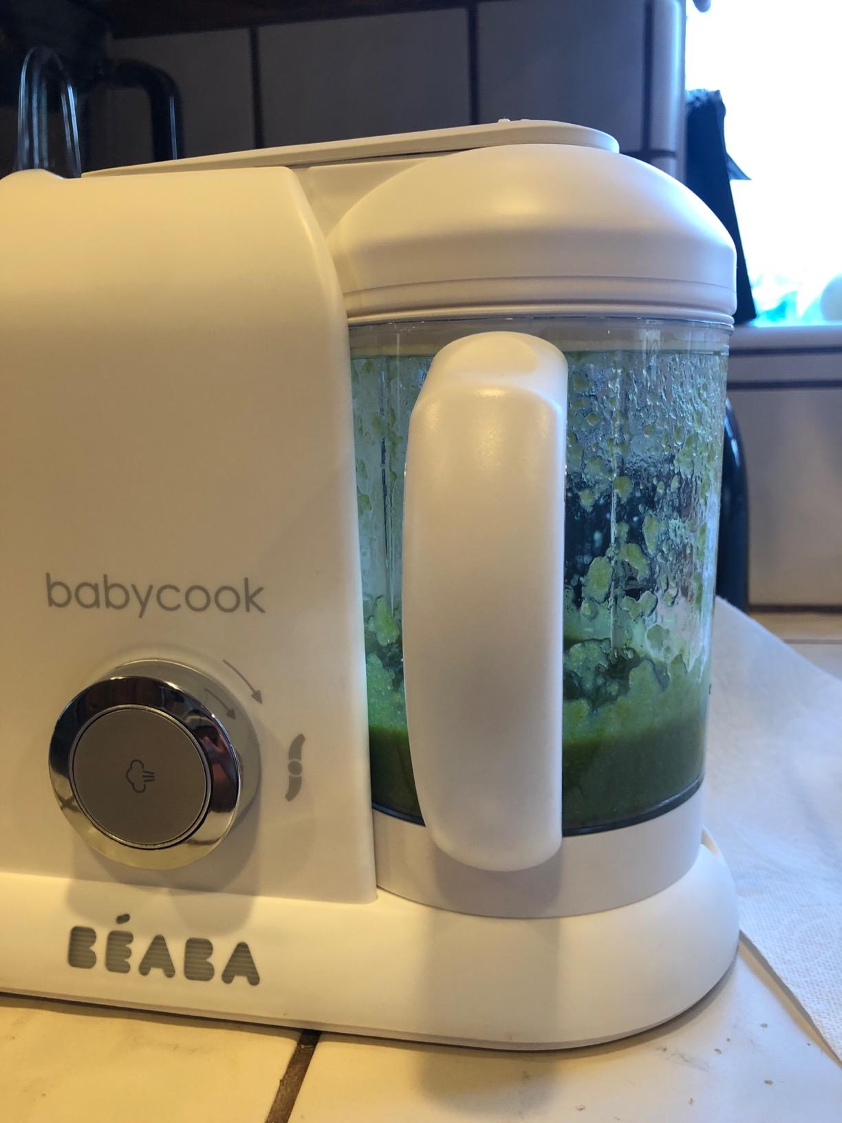 BEABA Babycook Solo 4 in 1 Baby Food Maker, Puree Steamer and Blender for Purees, Grinder with Auto Steam Cooking, Lrg Capacity 1,100 mL/ 37 oz, 27 Servings in 20 Mins, Charcoal customer photo 1