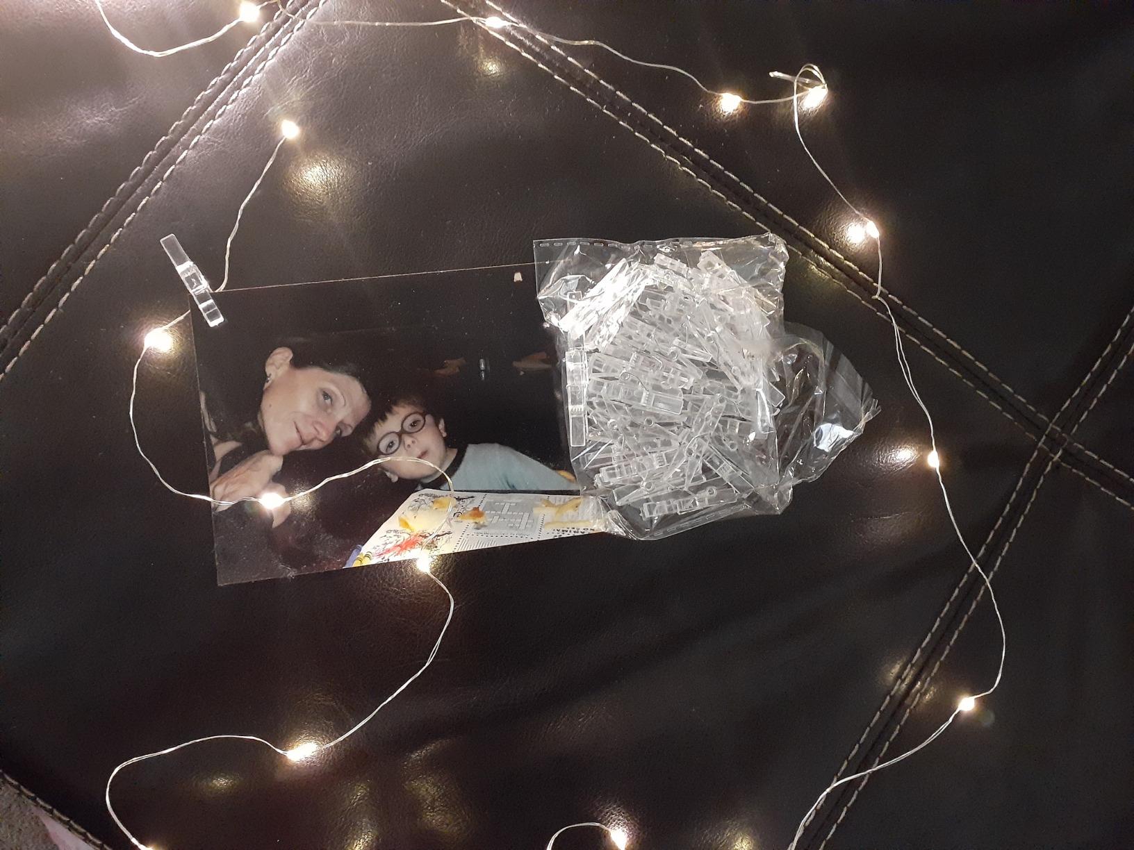 Photo Clip String Light - 33Ft 100LED Fairy Lights with Clips for Pictures With Timer, Photo Light with 50 Clear Clips for Bedroom Christmas Wedding Décor customer photo 2