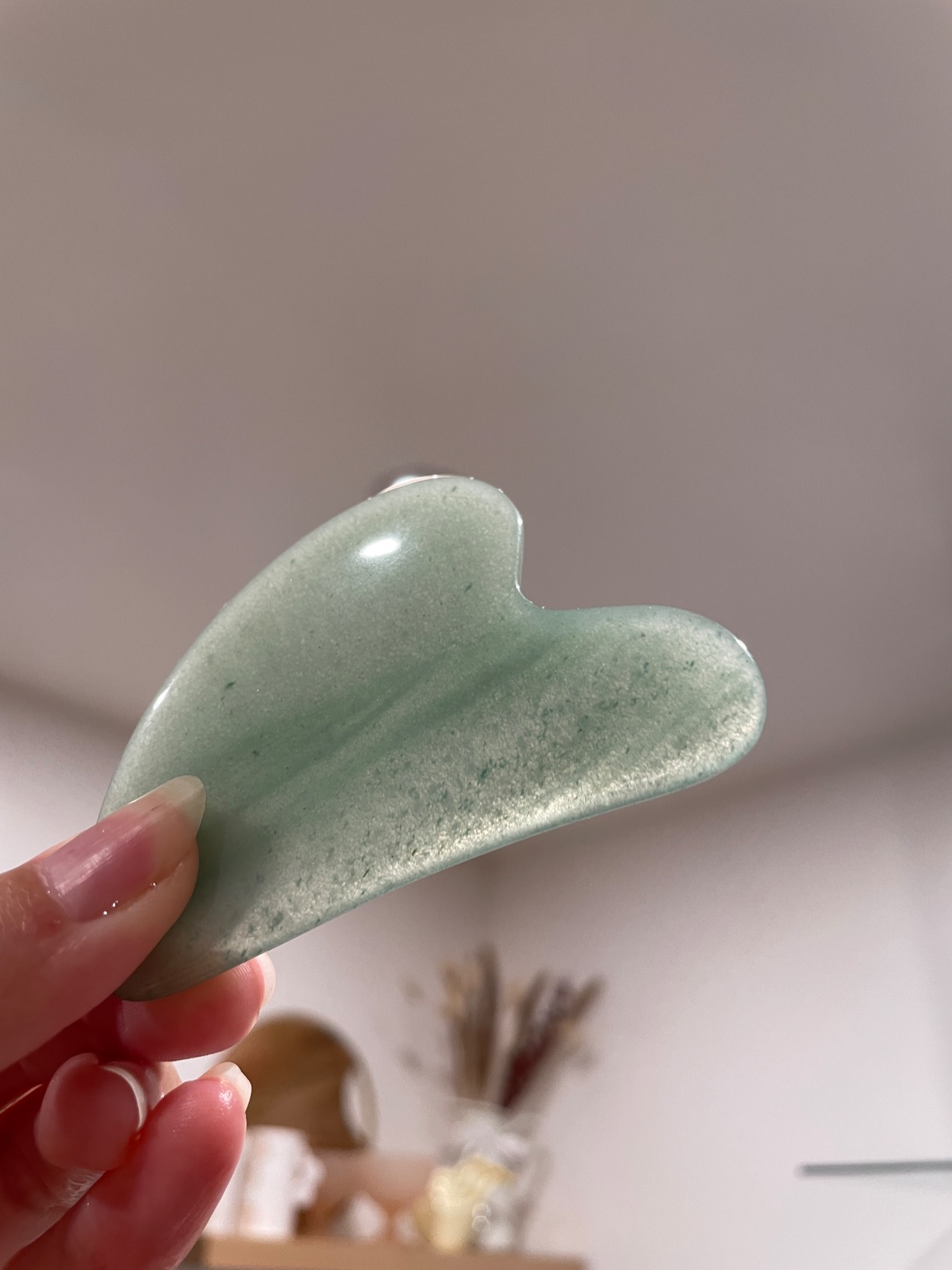 Mount Lai Jade Gua Sha Facial Tool - The Stone of Eternal Youth - 100% Genuine Jade Stone Face Sculpting Tool for Lymphatic Drainage, Puffiness Reduction & Timeless Radiance customer photo 2