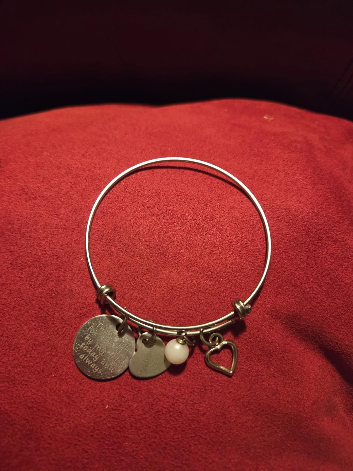 Bridesmaid Gifts Thank You for Standing by My Side Bangle Maid of Honor Adjustable Bracelet Wedding Gift for Best Friends Sister Thank You Gift Bridesmaids Gifts From Bride Bridesmaid Bracelets customer photo 1
