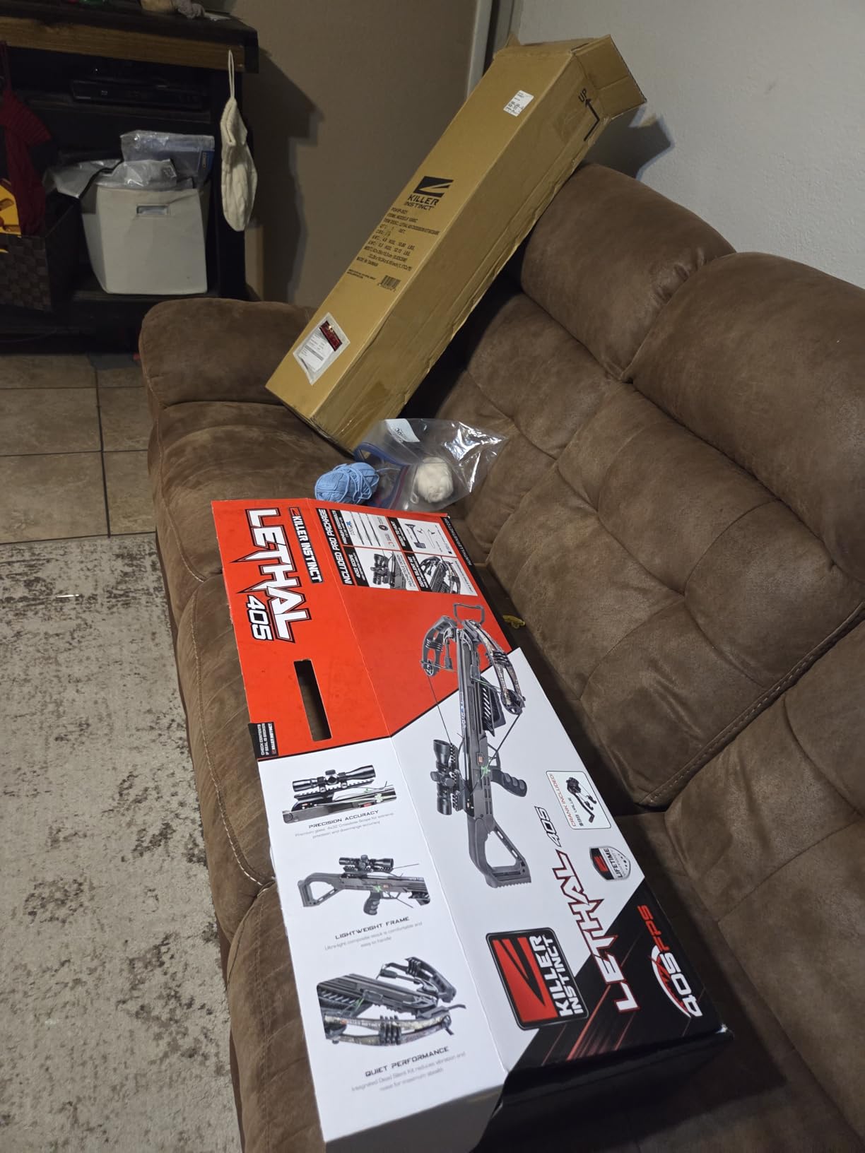 Killer Instinct Lethal 405 Crossbow Pro Package with 4x32 Non-Illuminated Scope, Rope Cocker, String Suppressors, 3-Bolt Quiver, 3 Hypr Lite Bolts and Field Tips, Stick of Rail Lube customer photo 1