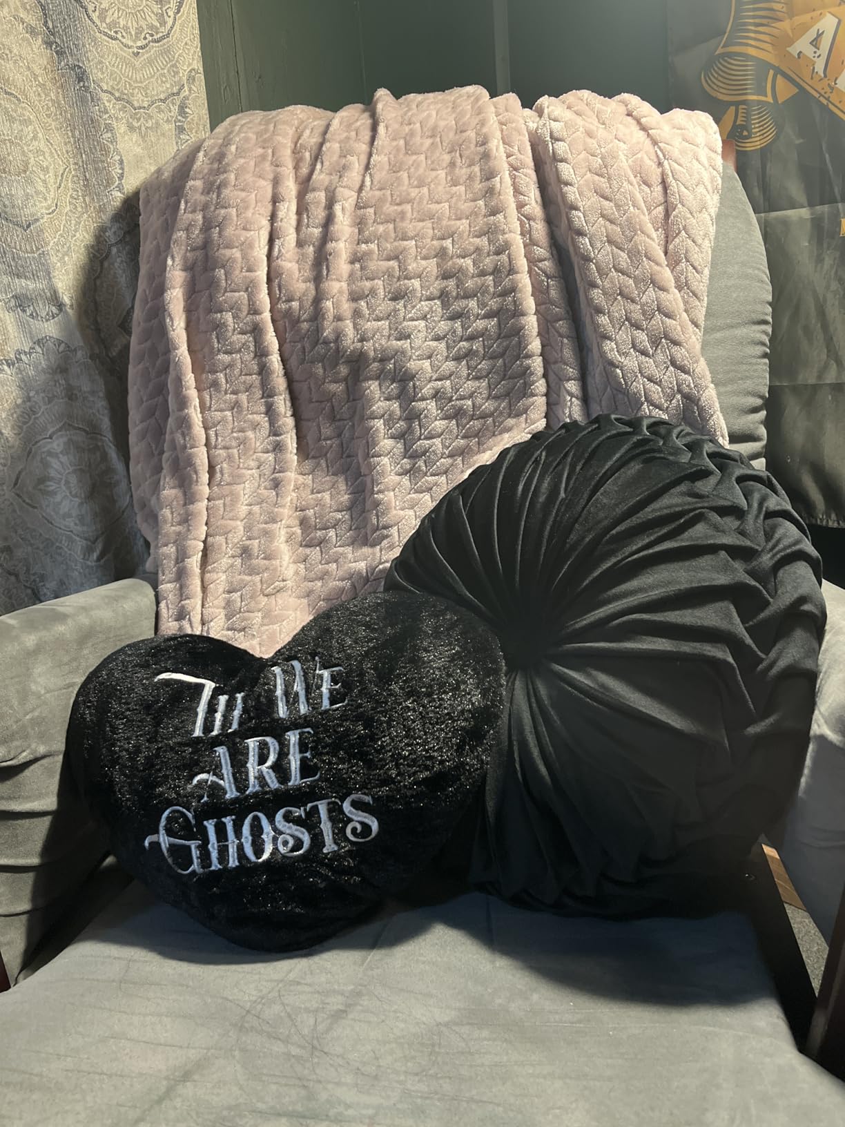 Lush Decor Round Pleated Soft Velvet Decorative Throw Pillow, 1 Count, 15