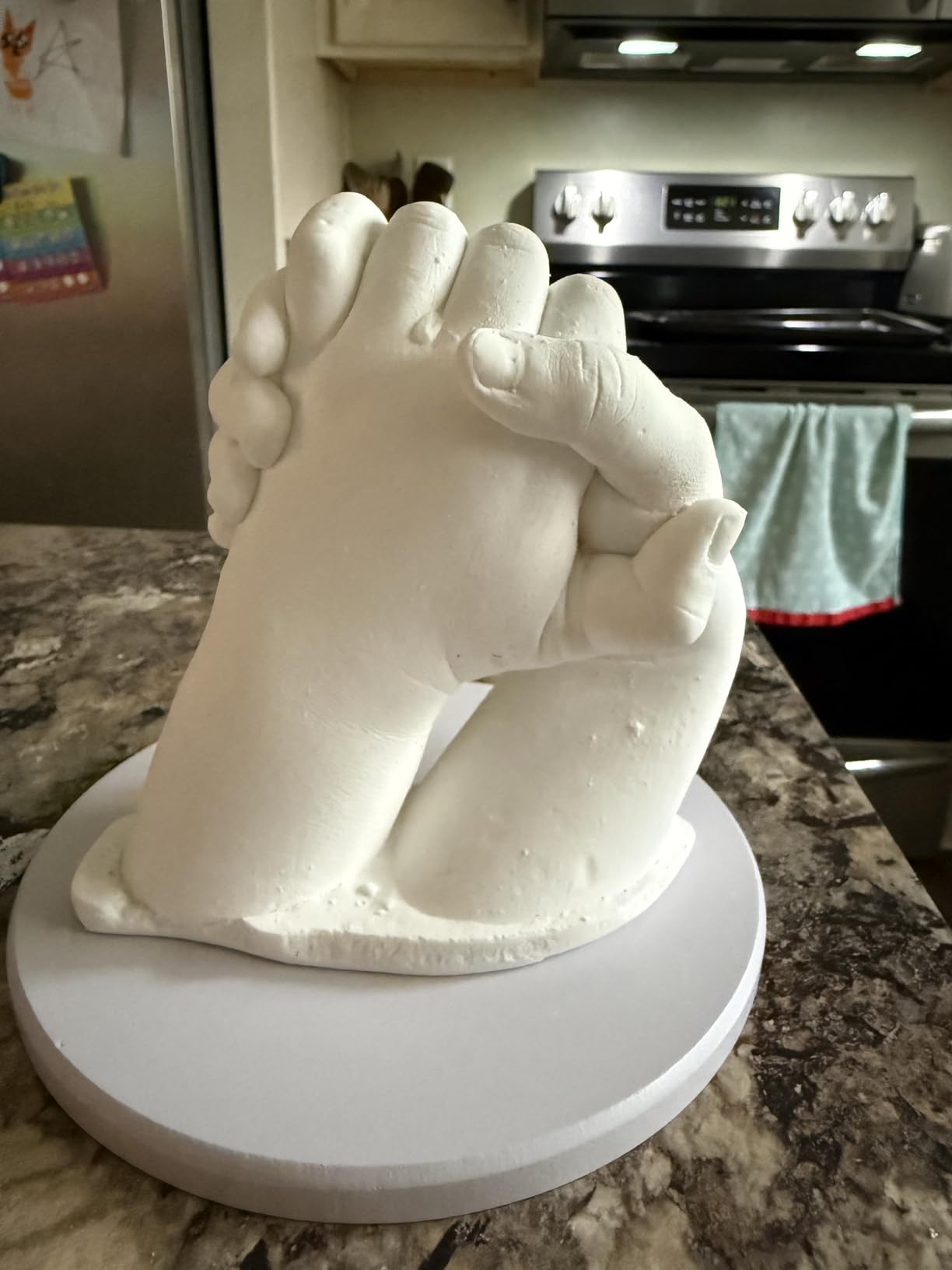 chuckle Hand Casting Kit with Base & Paints, Holding Hand Sculpture Hand Molding Kit, Hand Mold Kit Couples Activities - Mothers Day Gift, Fathers Day, Women for Wedding, Anniversary, Birthdays customer photo 2