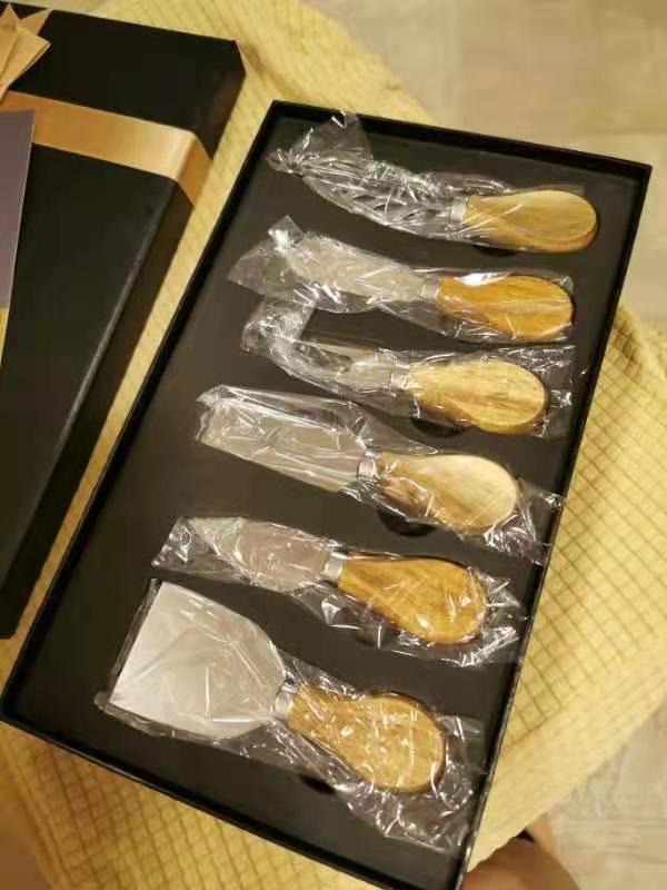 Premium 6-Piece Cheese Knife Set, Complete Stainless Steel Cheese Knives Collection (Acacia Wood Handle)-Charcuterie Boards Accessories, Gift-Ready customer photo 1