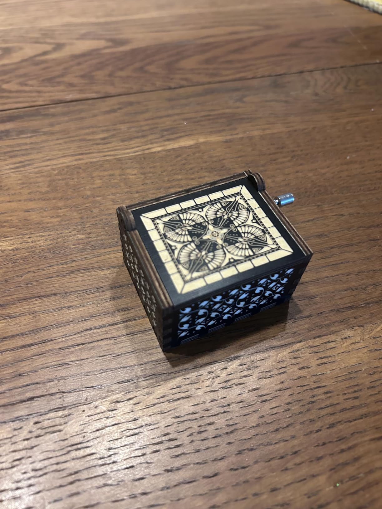 Can't Help Falling in Love Wood Music Box, Antique Engraved Musical Boxes Case for Love One Wooden Music Box - Gifts for Lover, Boyfriend, Girlfriend, Husband, Wife (Black) customer photo 2