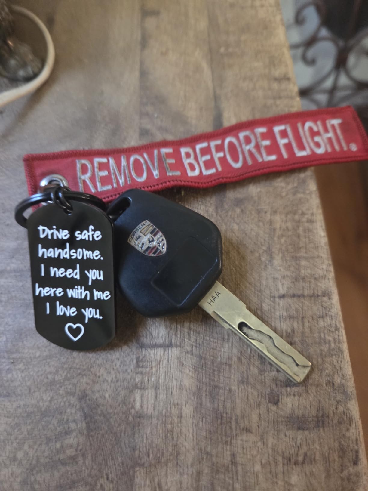 Drive Safe Keychain for Boyfriend - Drive Safe Handsome I Need You Here With Me Keyring Birthday Valentine's Day Gifts for Him Boyfriend Husband Gifts customer photo 1