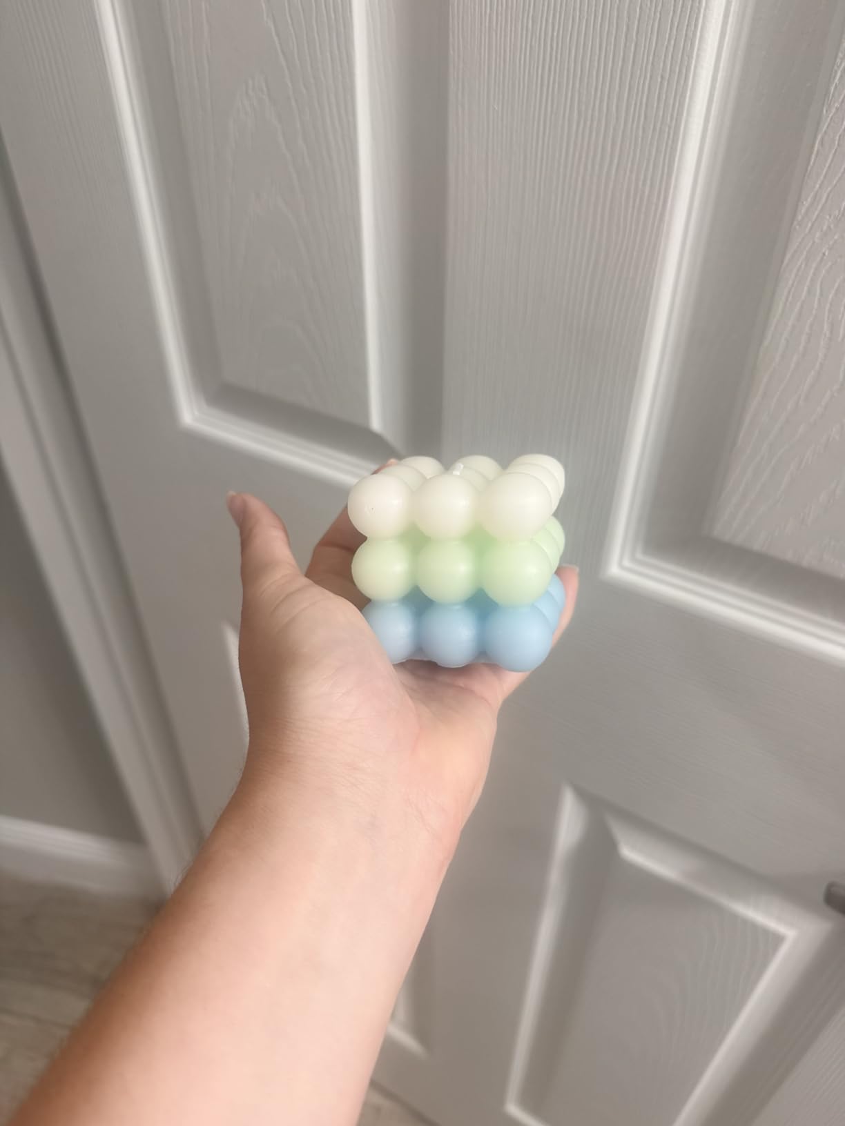 Bubble Candle - Cube Soy Wax Candles, Home Decor Candle, Scented Candle Set 2 Pieces, Home Use and Gifting customer photo 1