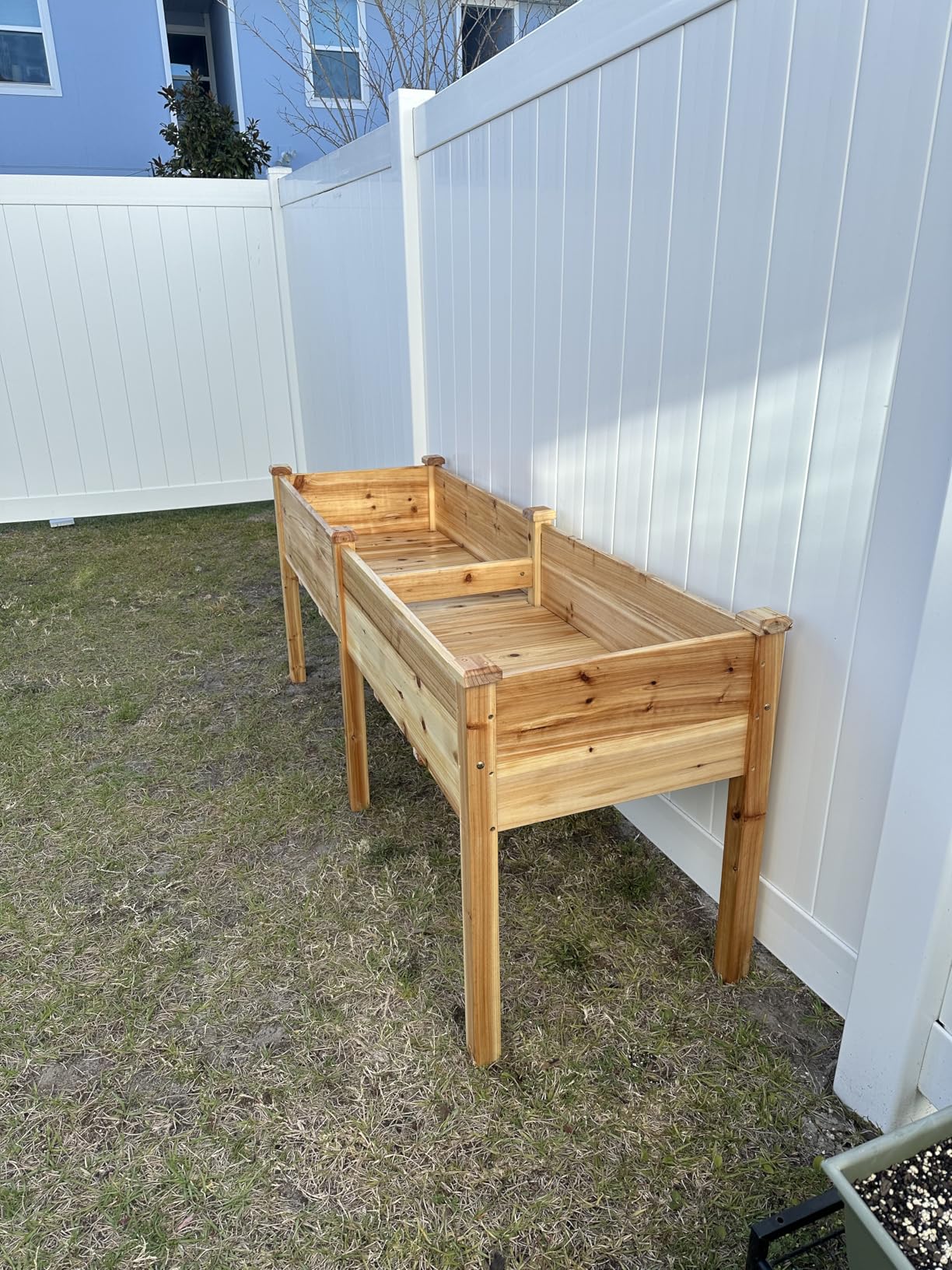 Best Choice Products 72x24x30in Raised Garden Bed, Elevated Wood Planter Box Stand for Backyard, Patio, Balcony w/Divider Panel customer photo 1