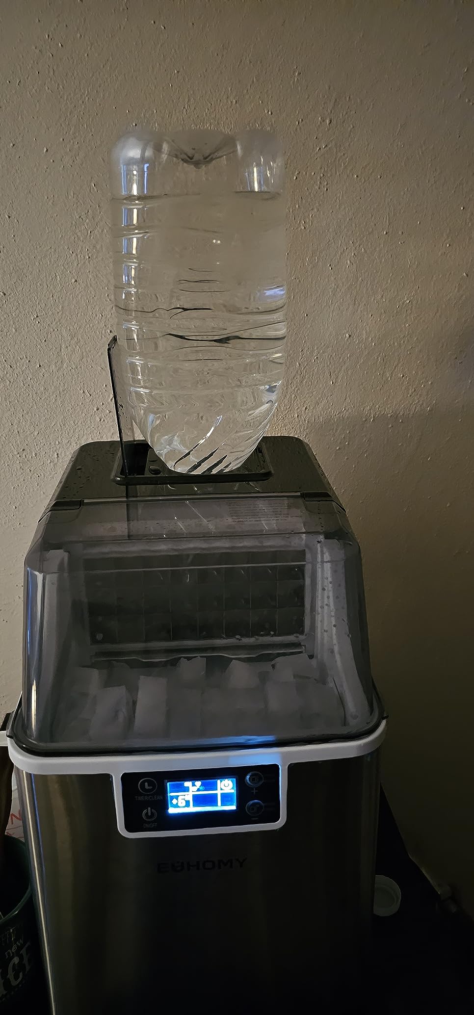 EUHOMY Ice Cube Maker Machine Countertop, 2 Ways to Add Water, 45Lbs/Day 24 Pcs Ready in 13 Mins, Self-Cleaning Portable Compact, with Ice Scoop & Basket, Perfect for Home/Kitchen/Office/Bar customer photo 2
