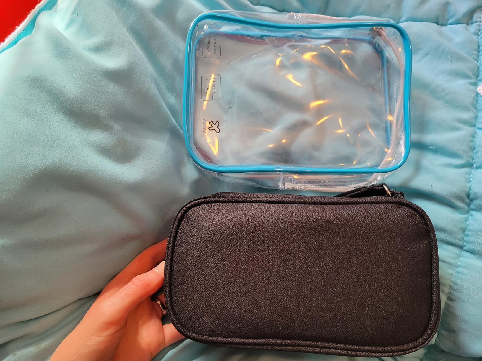 FYY Travel Cable Organizer Pouch Electronic Accessories Carry Case Portable Waterproof Double Layers All-in-One Storage Bag for Cord, Charger, Phone, Earphone Black customer photo 1