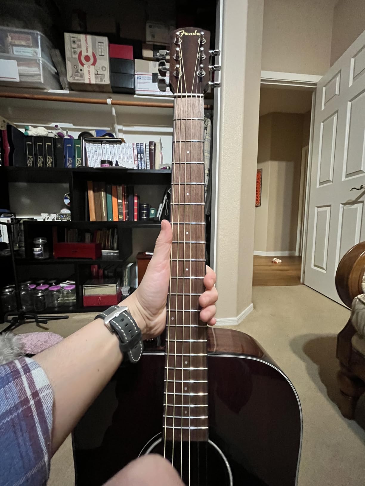 Fender CD-60S Solid Top Dreadnought Acoustic Guitar - All Mahogany Bundle with Hard Case, Tuner, Strap, Strings, Picks, and Austin Bazaar Instructional DVD customer photo 2
