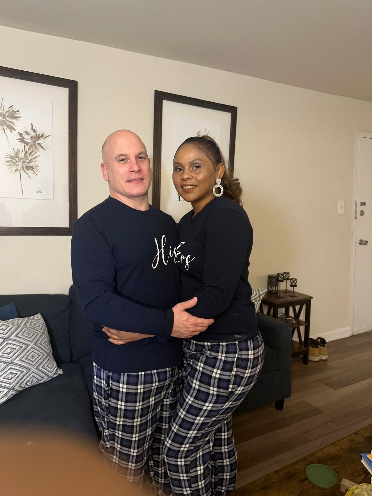 His and Hers Matching Christmas Cotton Pajamas Sets for Couples, Gifts for Weddings, Engagements and Anniversaries customer photo 1