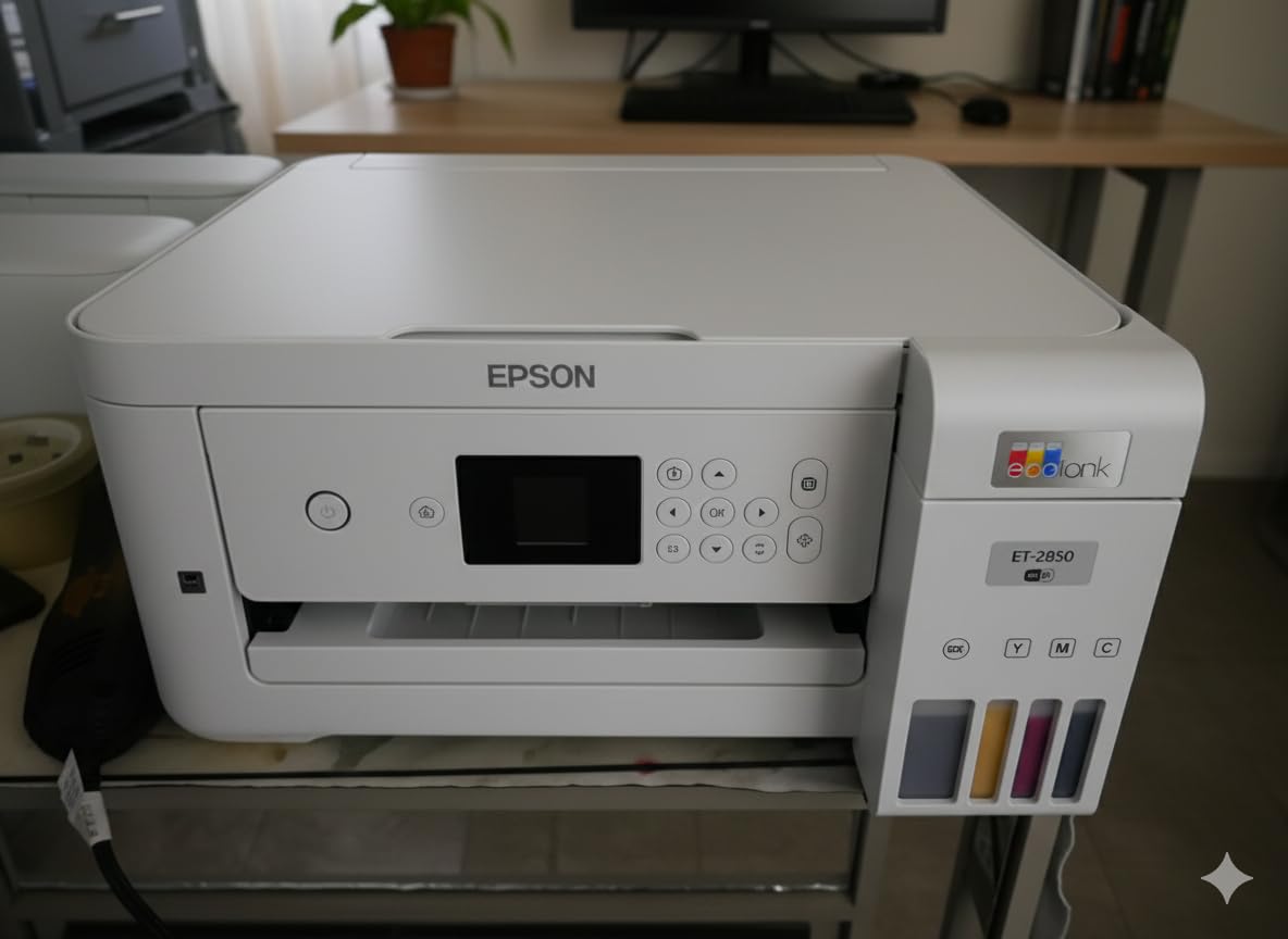 Epson EcoTank ET-2850 Wireless Color All-in-One Cartridge-Free Supertank Printer with Scan, Copy and Auto 2-Sided Printing - Black, Medium customer photo 1
