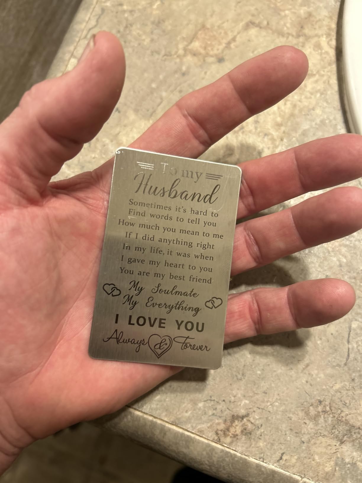TANWIH When I Say I Love You More Wallet Card, Romantic Valentines Day Cards, I Love You Gifts for Him Her, Valentines Gifts for Men, Anniversary Card for Husband, Long Distance Present for Boyfriend customer photo 1