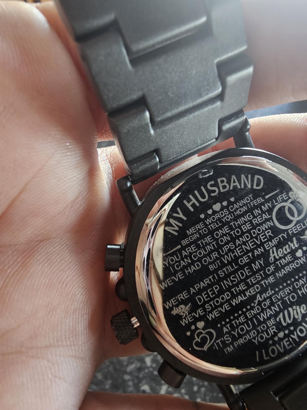 Engraved Wooden Watch for Boyfriend My Man Fiancé Husband Customized Personalized Wood Watches for Men Birthday Anniversary Personalized Watch customer photo 2
