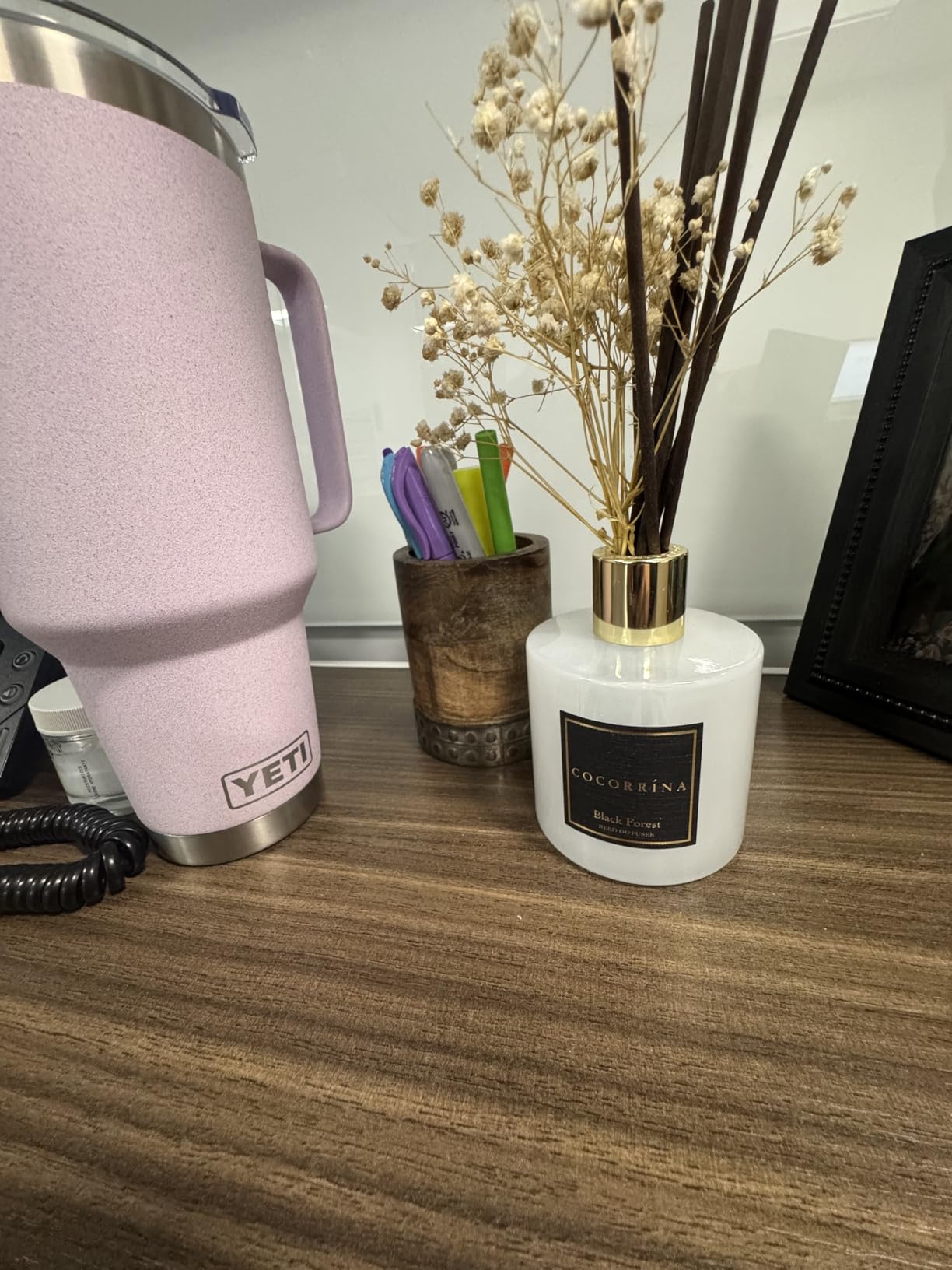 Cocorrína Premium Reed Diffuser Set with Preserved Baby's Breath & Cotton Stick Lavender Thyme | 6.76 Fl.oz Scent Diffuser for Bedroom Bathroom Home Décor customer photo 2