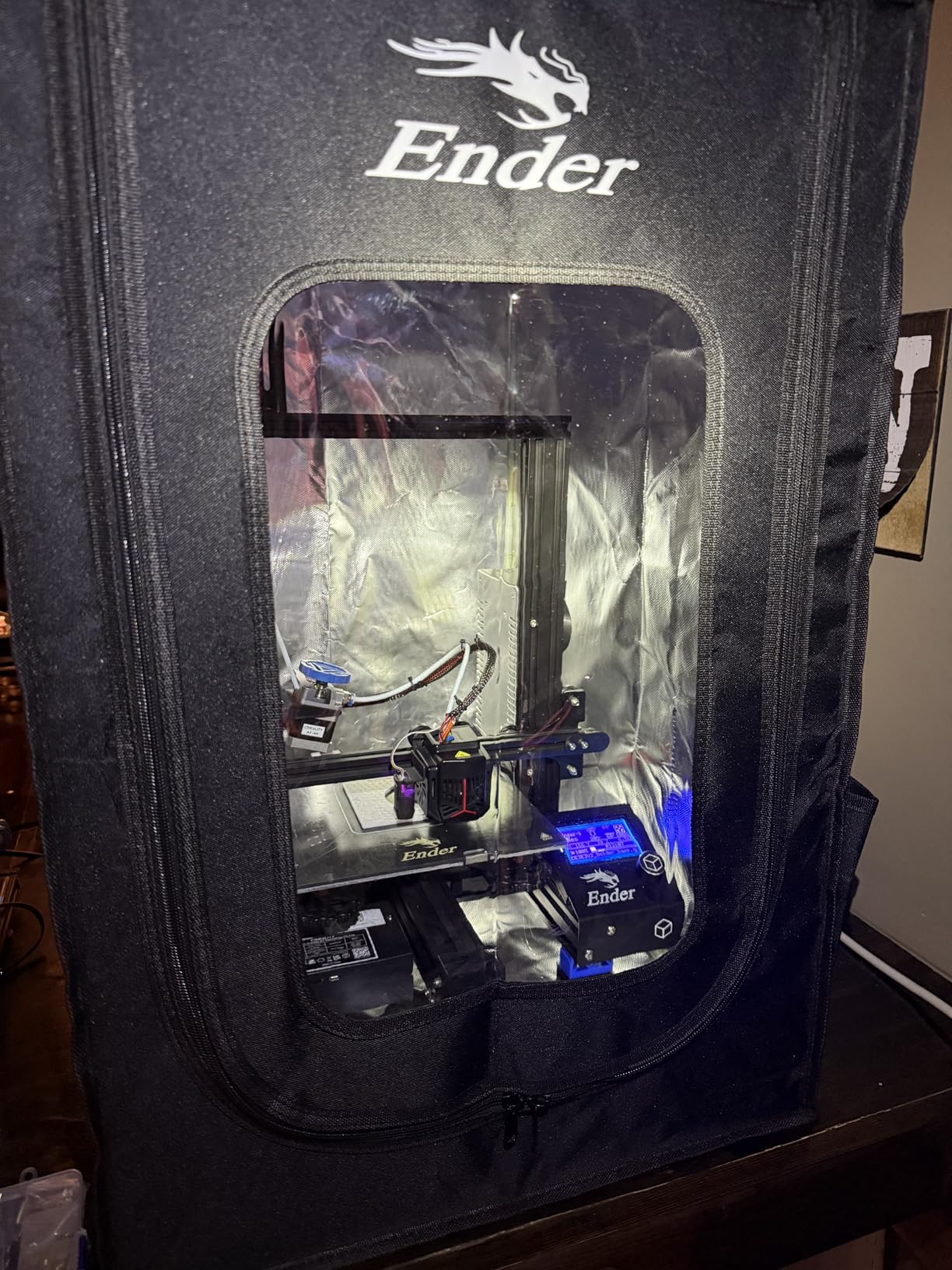 Creality 3D Printer Enclosure Fireproof and Dustproof Tent Constant Temperature Protective Cover Room for Creality Ender 3V2/Ender 3S1/Ender 3Pro/Ender 3 3D Printer customer photo 1