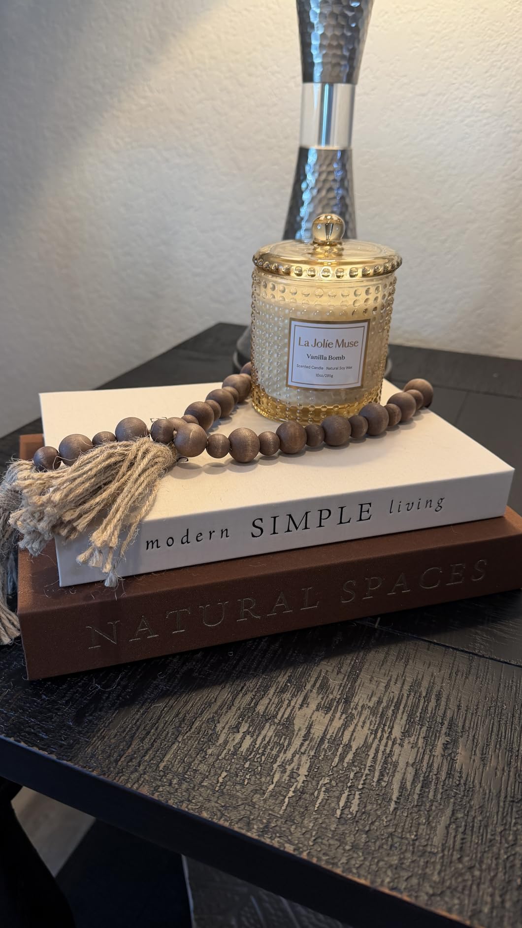 LA JOLIE MUSE Sahara Amber Scented Candle | Bergamot, Clove & Amber | 10 oz Soy Candle | Natural Soy Wax | 55 Hours Clean Burn | Gift-Ready for Cozy Nights | Elevated Home Décor customer photo 1
