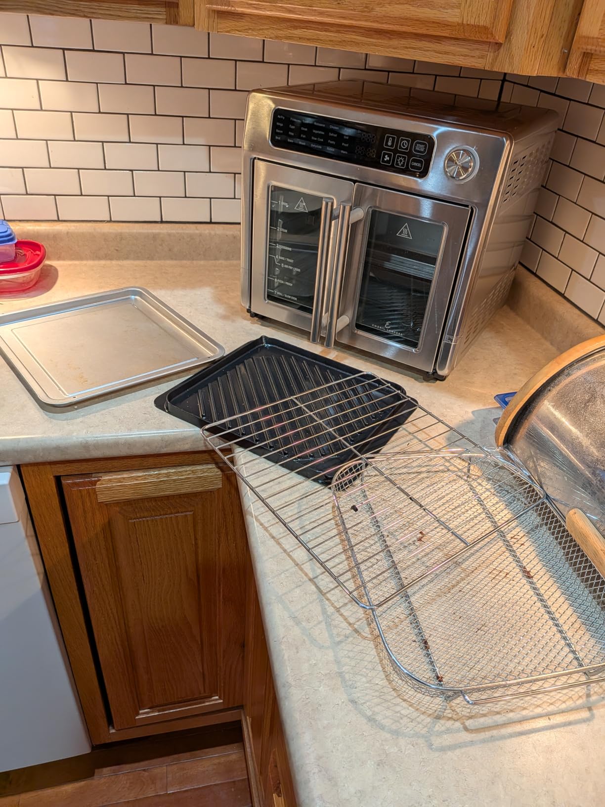 Emeril Lagasse Extra Large French Door Air Fryer Toaster Oven Combo, 24 Cooking Functions and Digital Controls, 26QT Capacity, Stainless Steel customer photo 2