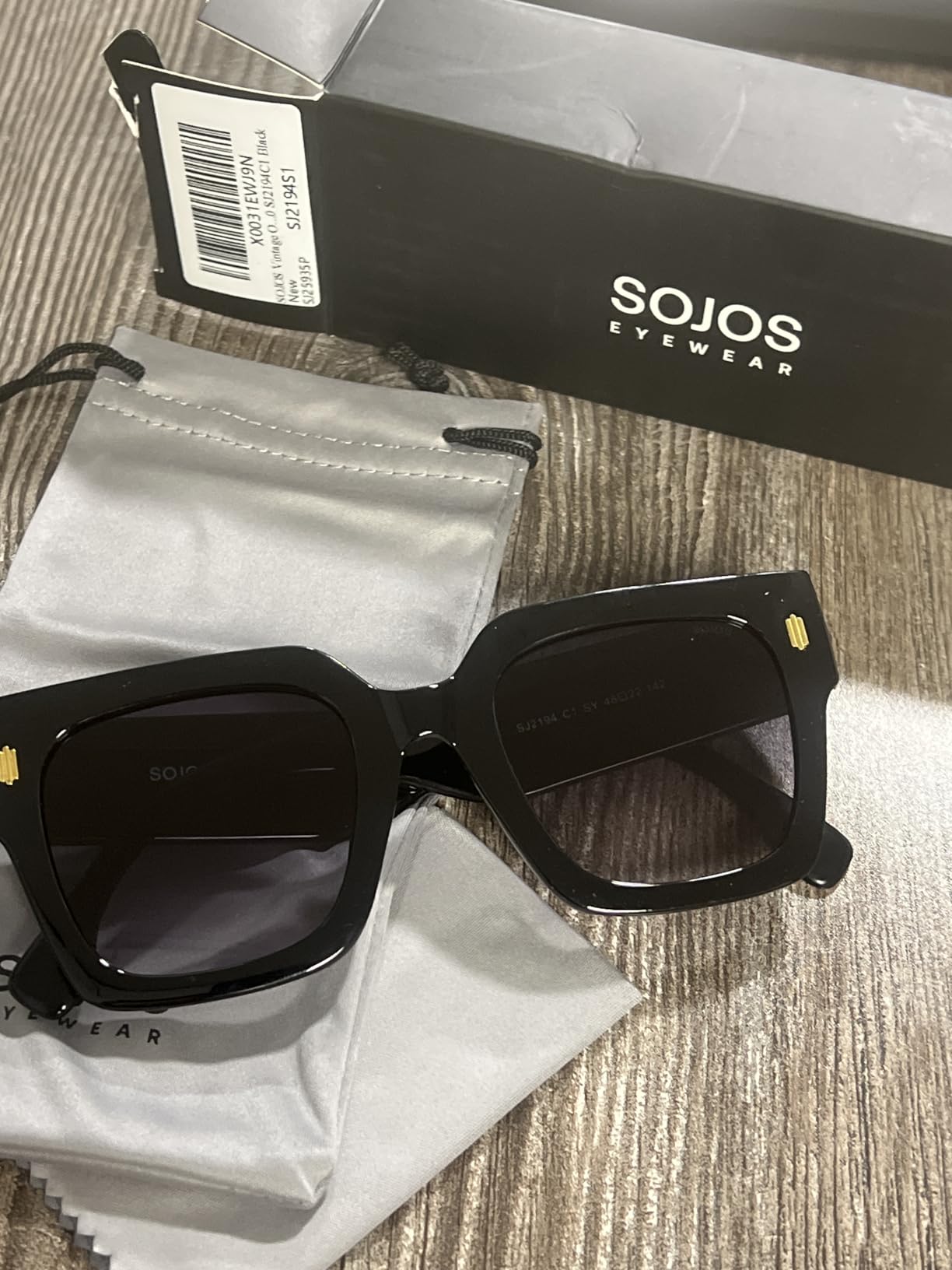 SOJOS Vintage Oversized Square Sunglasses for Women, Retro Womens Luxury Big Large Sun Glasses UV400 SJ2194 customer photo 2