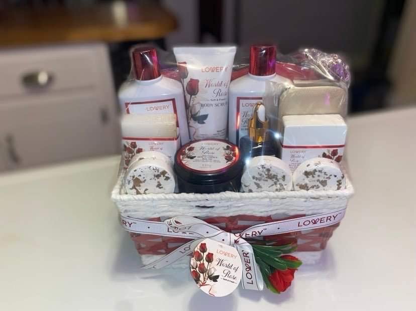 Valentines Day Gifts for Her, Red Rose Spa Gifts for Women, Bath and Body Gift Set, 35 Piece Stress Relief Spa Kit Gift Basket customer photo 2