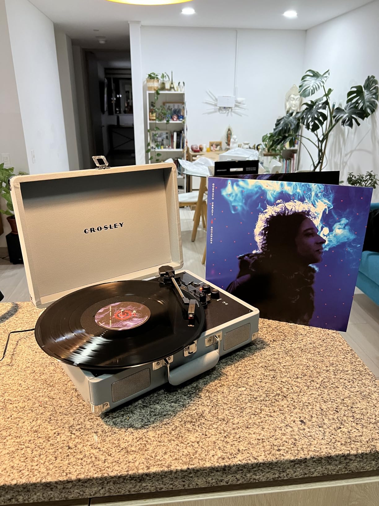Crosley CR8005F-MT Cruiser Plus Vintage 3-Speed Bluetooth in/Out Suitcase Vinyl Record Player Turntable, Mint customer photo 2