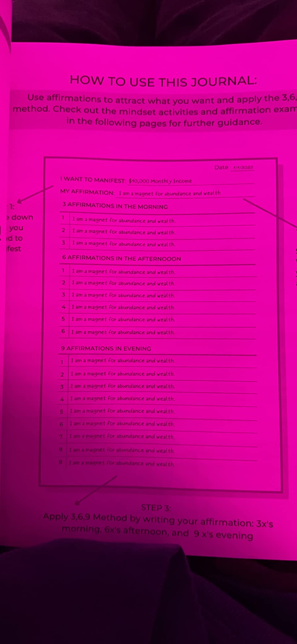 369 Manifestation Journal: A Guided Manifestation Journal Using Affirmations, the Law of Attraction, and Divine Numbers To Manifest Anything You Desire - 90 Days customer photo 1