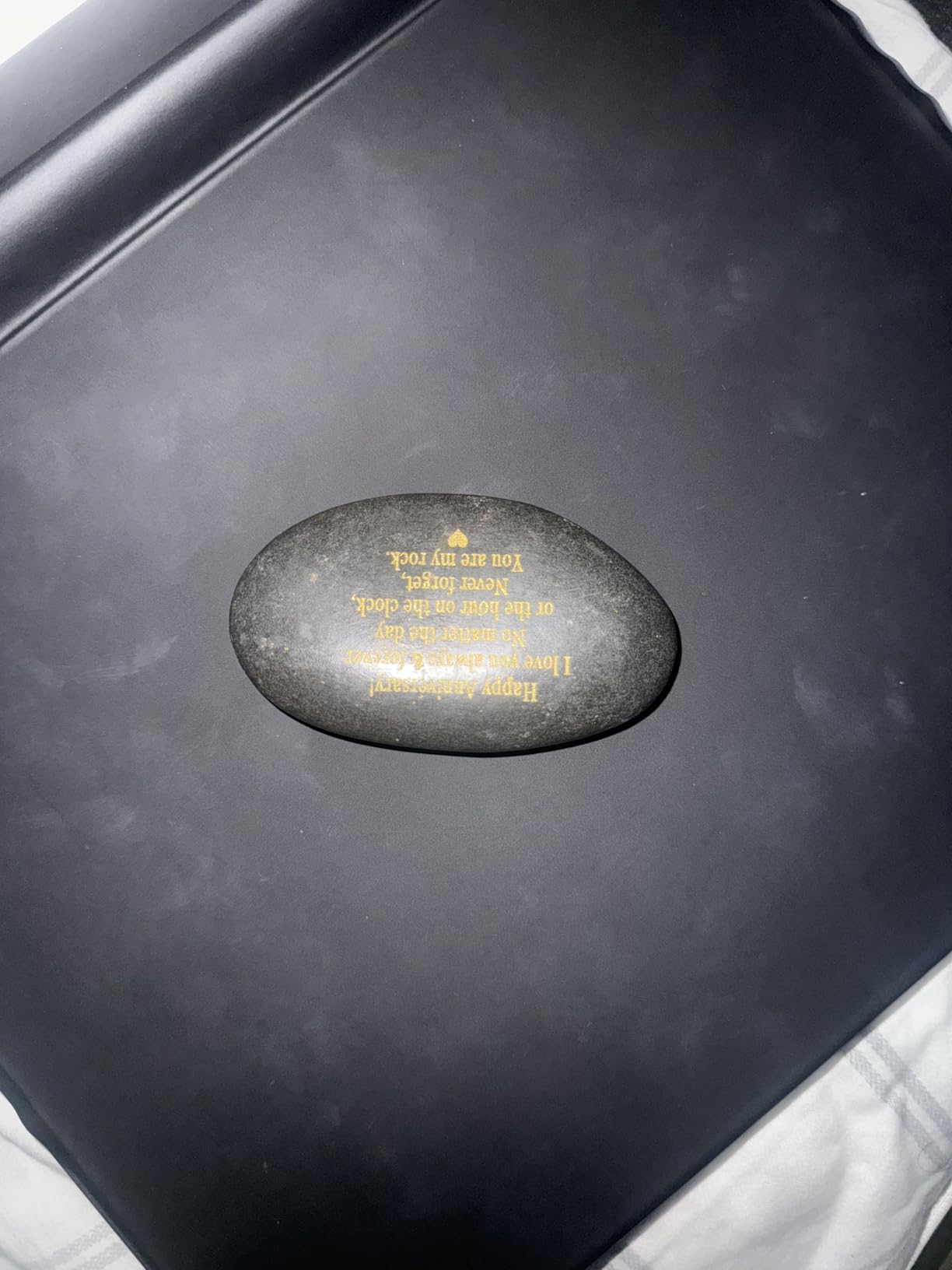 Happy Anniversary Decorative Stones Rock - Heartwarming You are My Rock Wedding Presents, Inspiring Anniversaries Keepsake for Her, Decorative Accessories Anniversary Present for Him customer photo 1