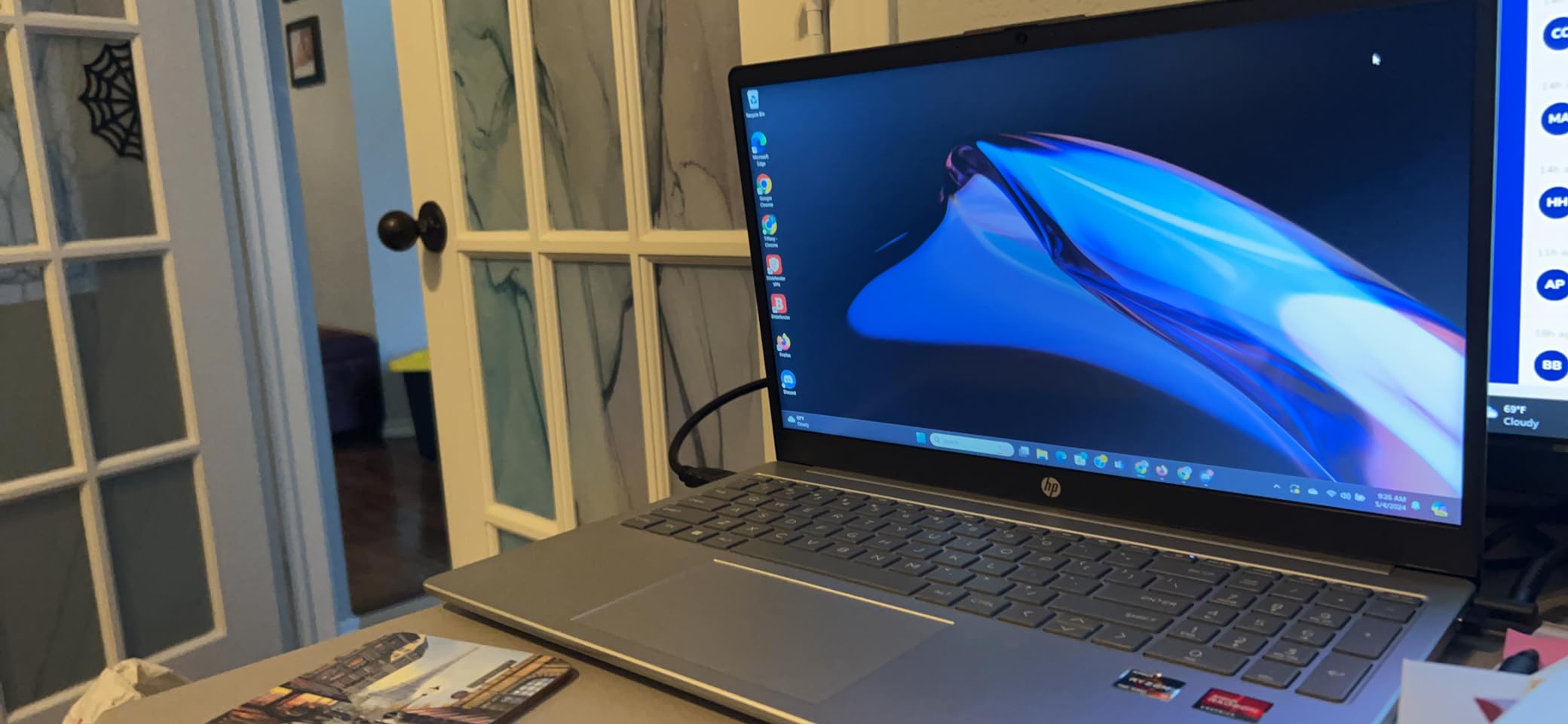 HP 15 Laptop, AMD Ryzen 3-5300U Processor, 8 GB RAM, 256 GB SSD Storage, 15.6-inch HD Micro-Edge Display, Windows 11 Home, Long-Lasting Battery, Fast Charge, 720p Webcam (15-ef2024nr), Natural Silver customer photo 2