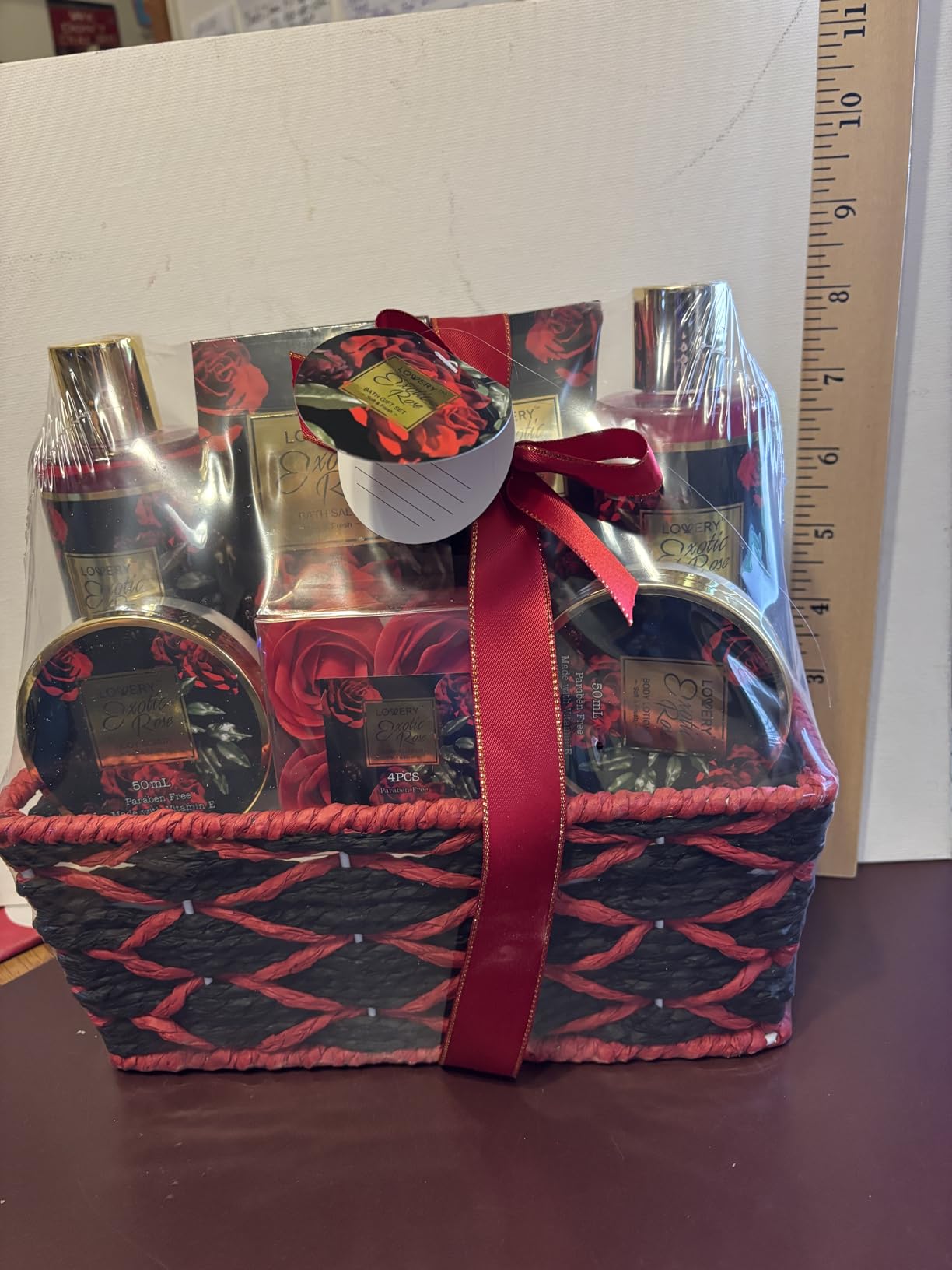 Valentine's Day Gift Basket for Her - Exotic Rose & Spa Bath & Body Set for Women, Anniversary & Birthday Gift customer photo 2