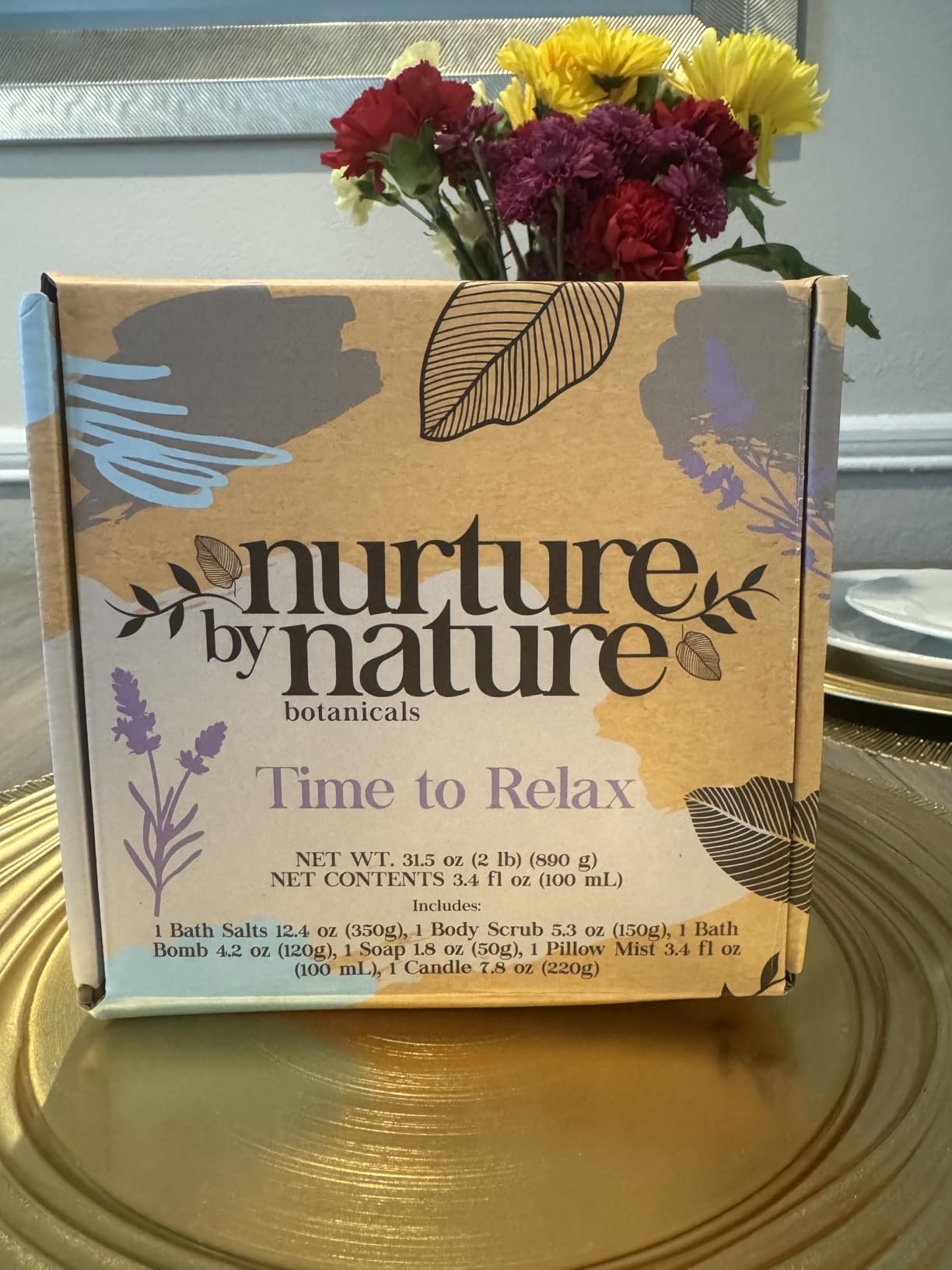 NURTURE BY NATURE Self Care Gift Set for Women - 6 Piece Relaxing Bath & Body Spa Gift Basket with Bath Bomb, Hand Cream & Scented Candle - Self Care Gifts for Valentine's Day & Mother's Day Gift customer photo 1