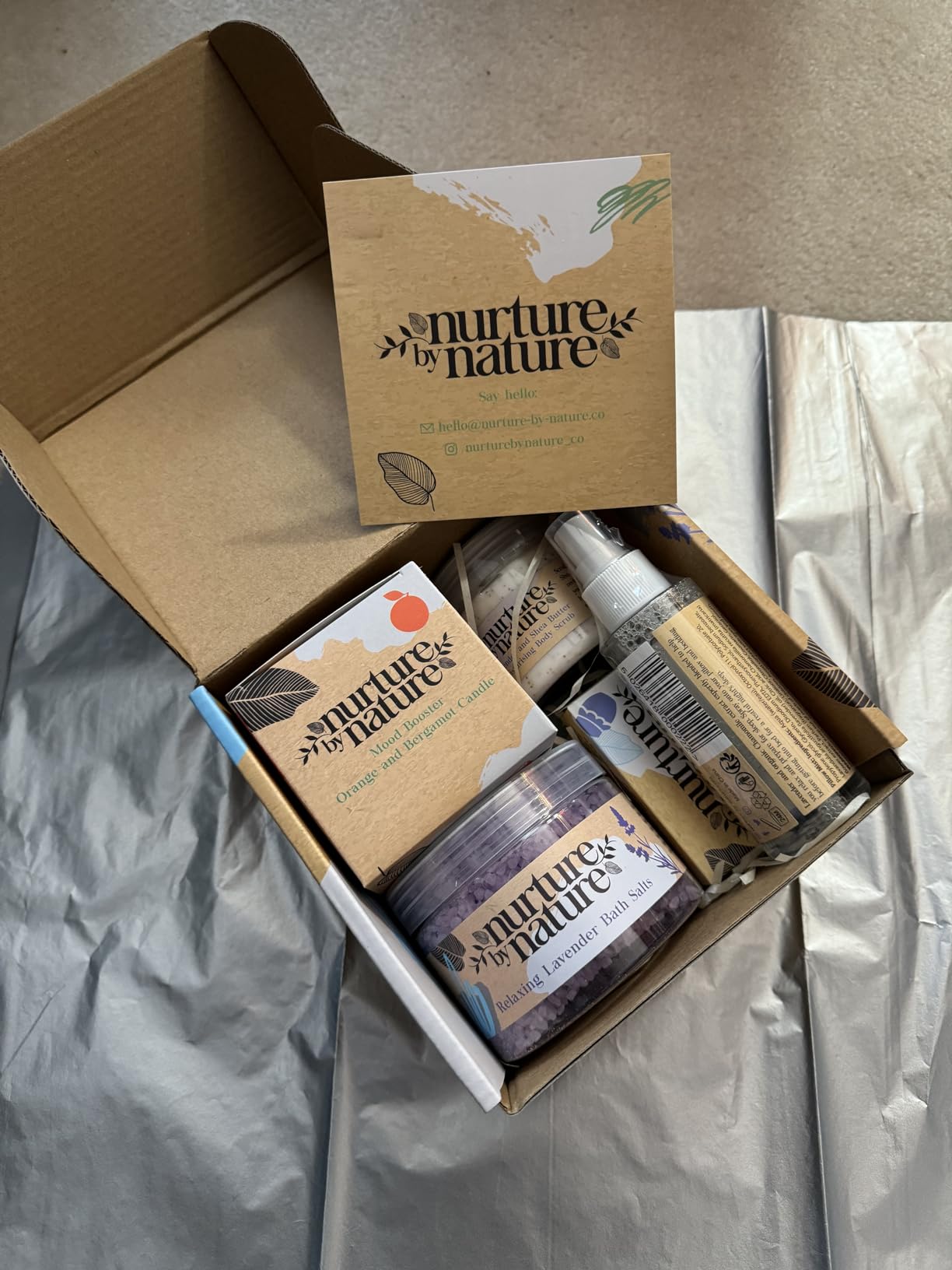 NURTURE BY NATURE Self Care Gift Set for Women - 6 Piece Relaxing Bath & Body Spa Gift Basket with Bath Bomb, Hand Cream & Scented Candle - Self Care Gifts for Valentine's Day & Mother's Day Gift customer photo 2