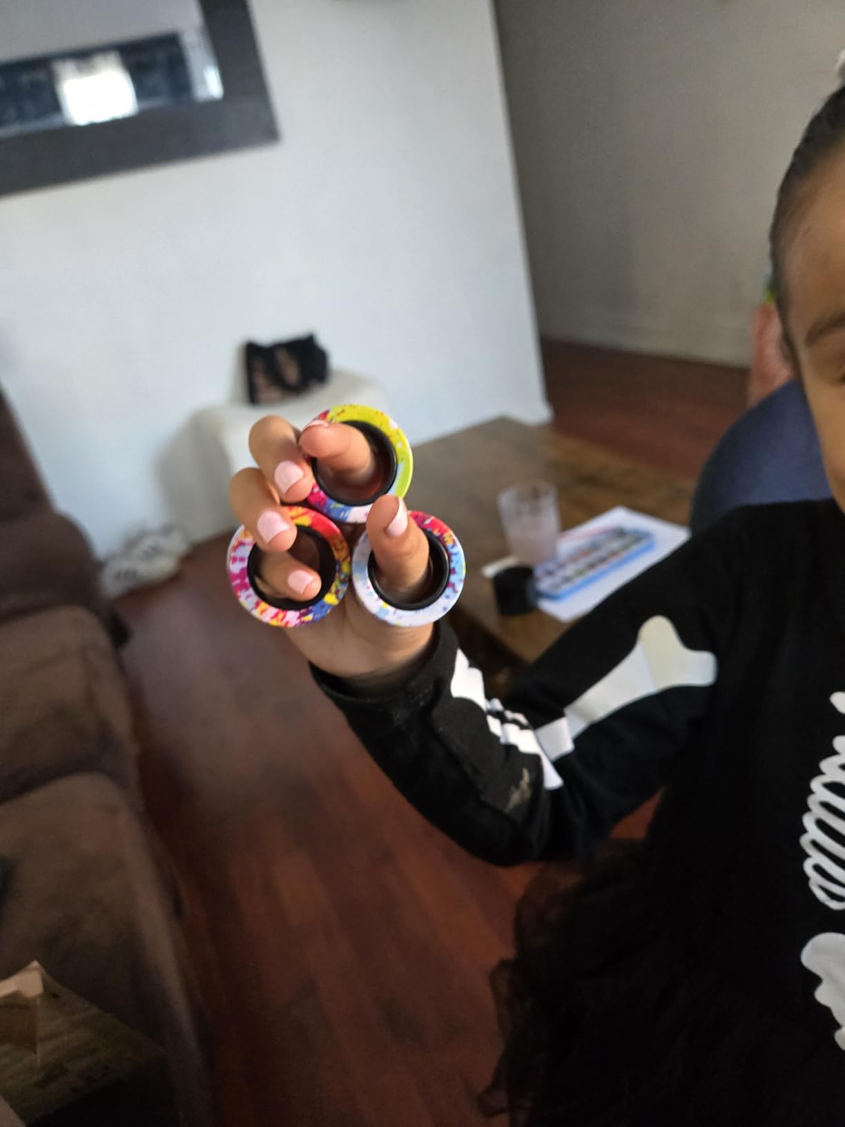 BunMo Adult Easter Basket Stuffers - Fidget Rings - Black Magnetic Rings - Improved N45 Magnets, BPA-Free - Quiet Fidget Toy for Adults & Teens - Boys Easter Basket Stuffers customer photo 2