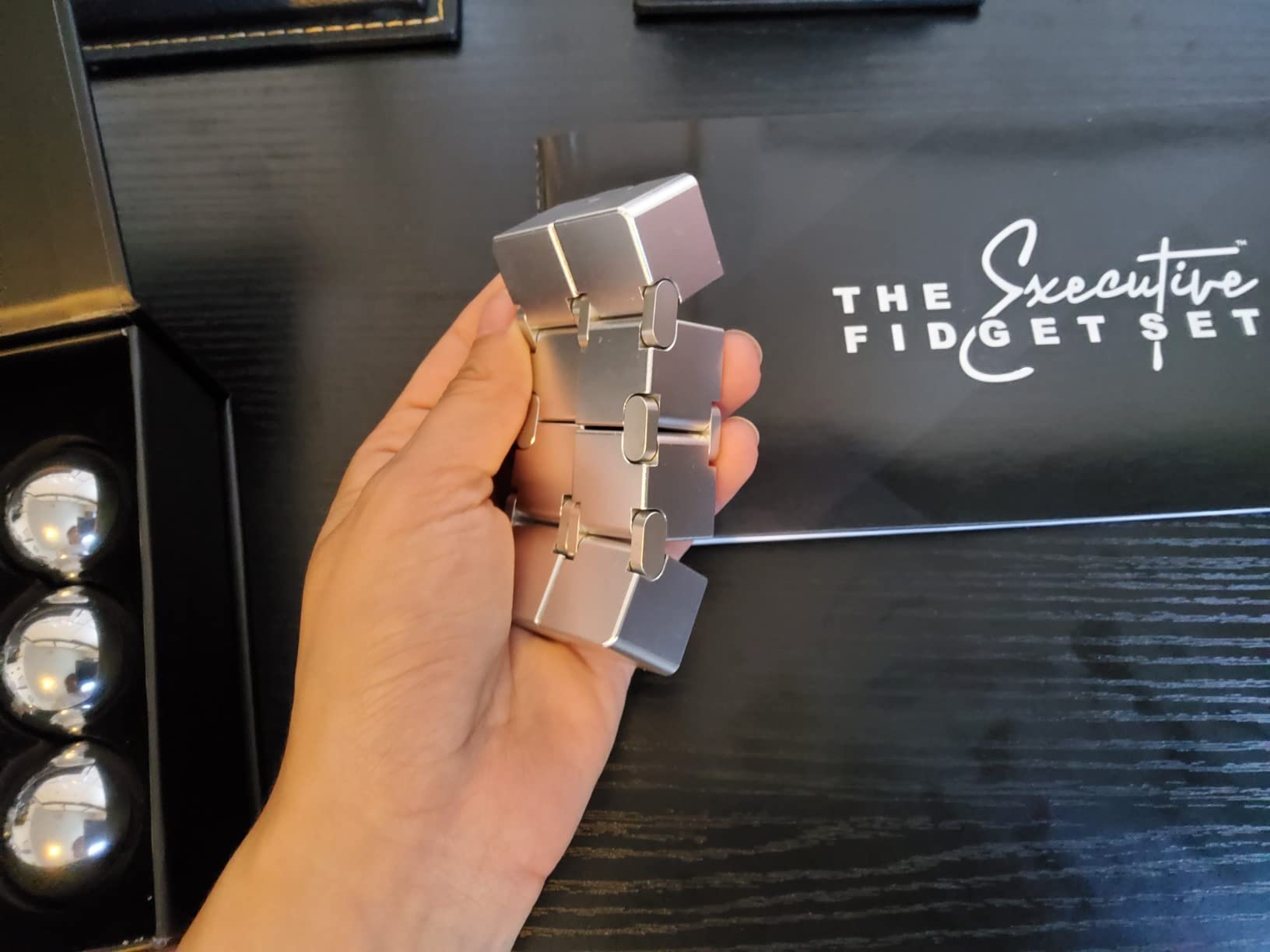 The Executive Fidget Set™ - Luxury Metal Desk Toys for Adults | Premium Stress Relief & Executive Office Gift customer photo 1