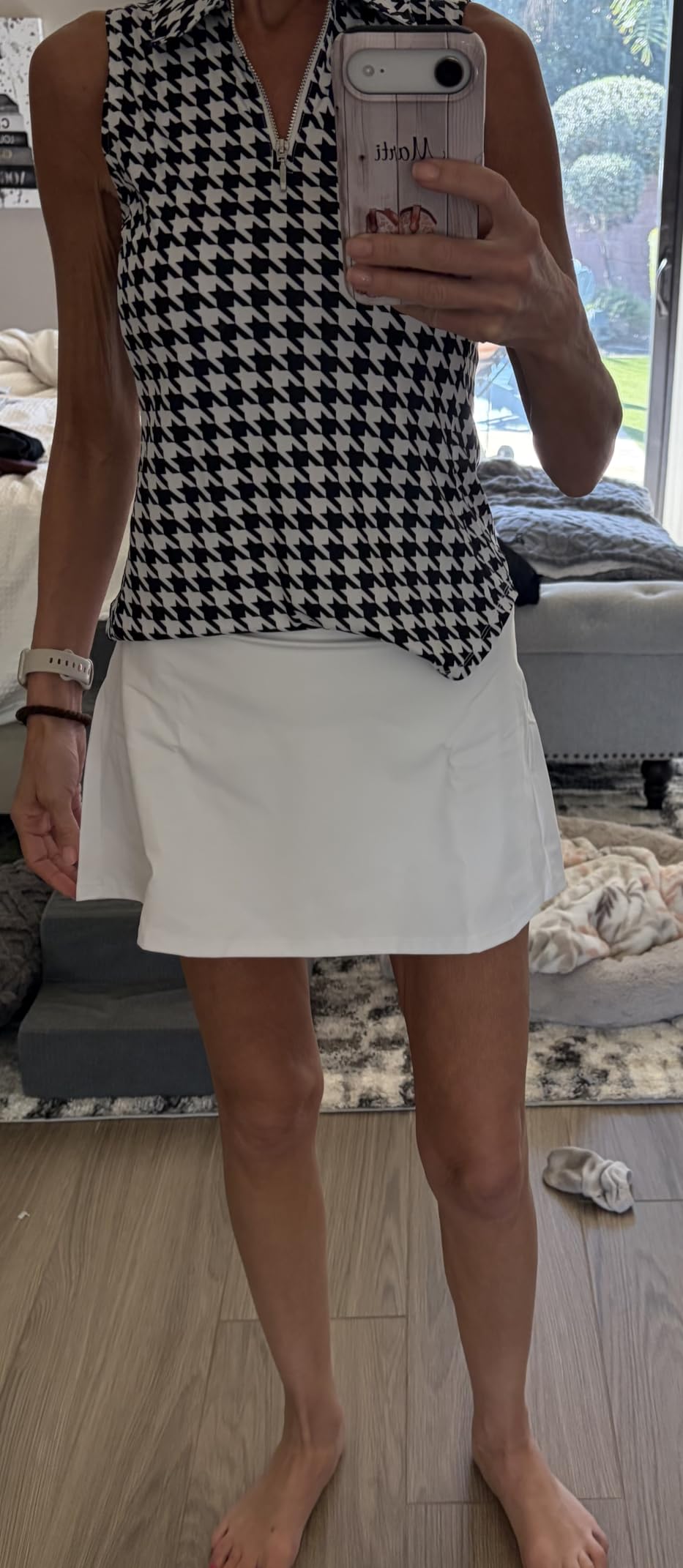 Women Tennis Skirt Golf Skorts Athletic High Waisted with Pockets Inner Shorts Sport Workout Pleated Pickleball customer photo 1