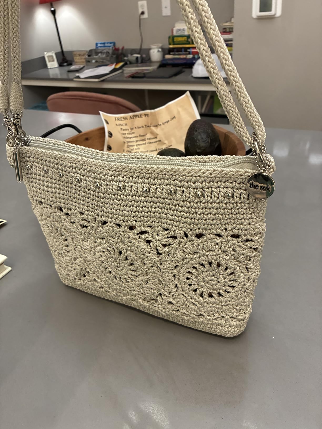 Lumi Convertible Crossbody Purse - Women's Handbag for Everyday & Travel, 3-in-1 Small Crossbody in Crochet & Leather customer photo 1