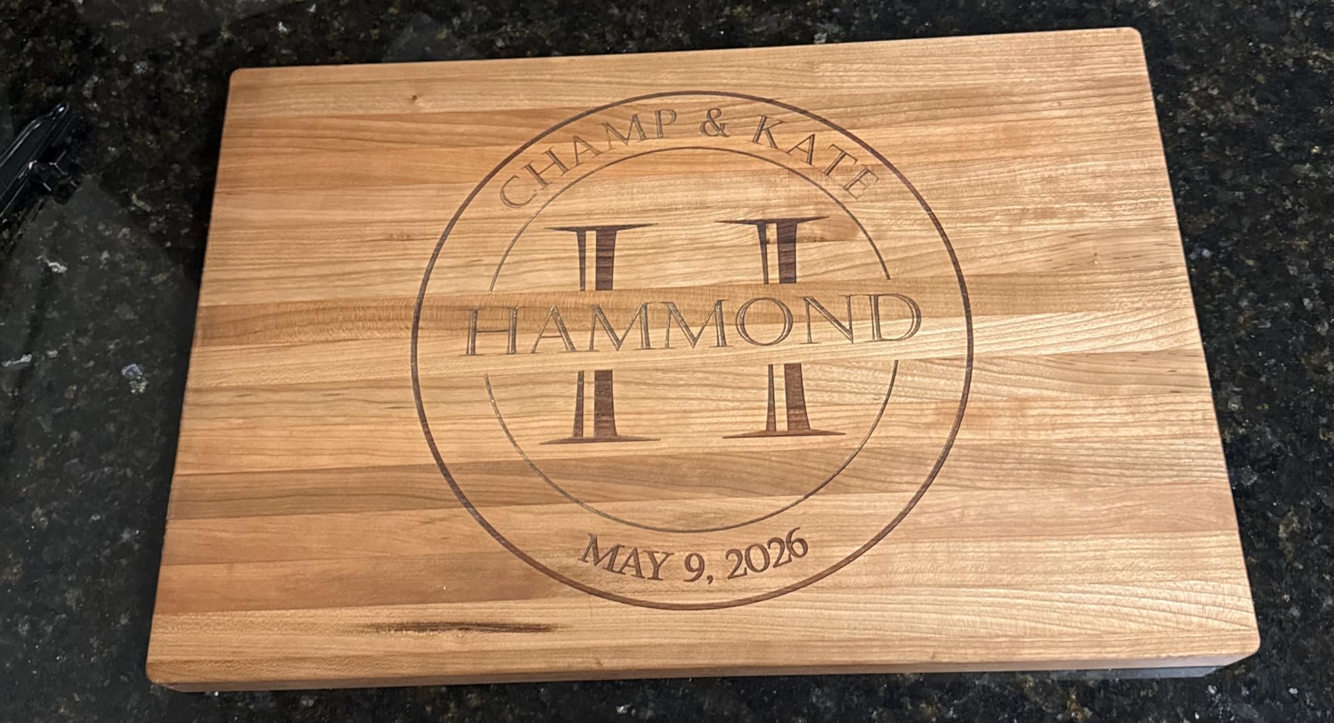 Blue Ridge Mountain Gifts Personalized Wood Cutting Board Laser Engraved Anniversary or Wedding Gift Custom Charcuterie Board Personalized Mother's Day Gift customer photo 1