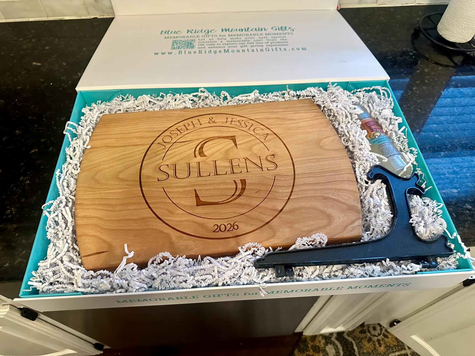 Blue Ridge Mountain Gifts Personalized Wood Cutting Board Laser Engraved Anniversary or Wedding Gift Custom Charcuterie Board Personalized Mother's Day Gift customer photo 2