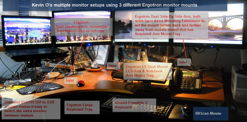 Ergotron LX Vertical Stacking Dual Monitor Arm, VESA Desk Mount for 2 Monitors Up to 40 Inches, 7 to 22 lbs Each, Tall Pole, Matte Black customer photo 2