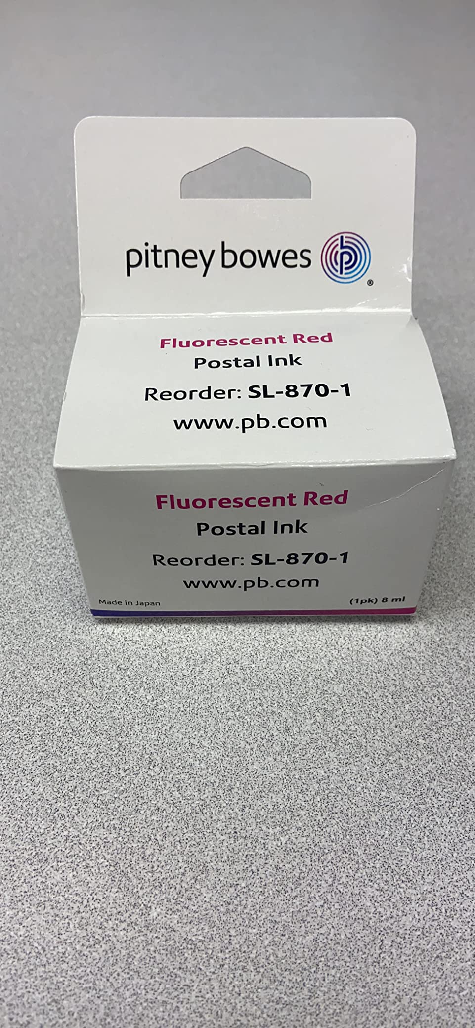 Pitney Bowes SL-870-1 Ink Cartridge | for use in SendPro Mailstation | Office Supplies Ink Cartridge | Red, 8 ml customer photo 1