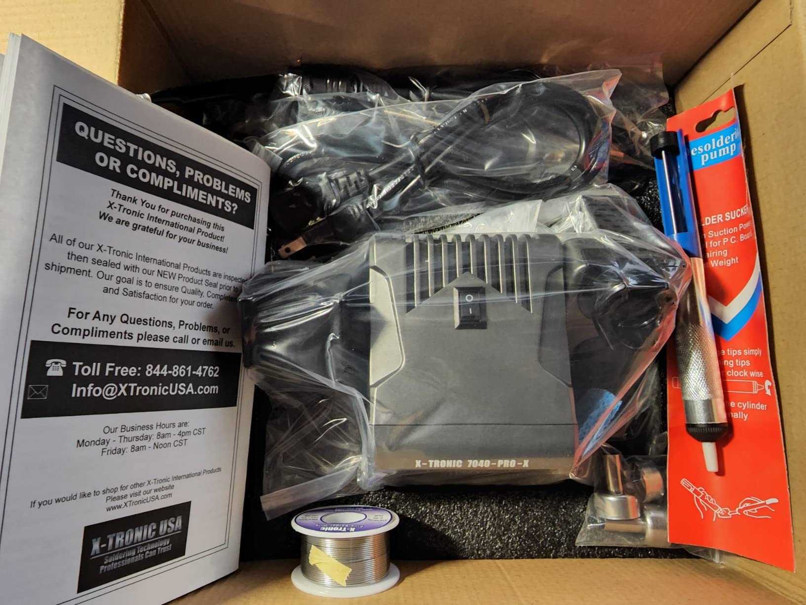 X-Tronic 7040-PRO-X • 775 Watt • Small Footprint Hot Air Rework & Soldering Iron Station • Digital Temp Controls, C/F Conversion, Calibration Func, 0-30 Min Sleep, Auto Cool Down, Mute/Unmute Sound customer photo 2