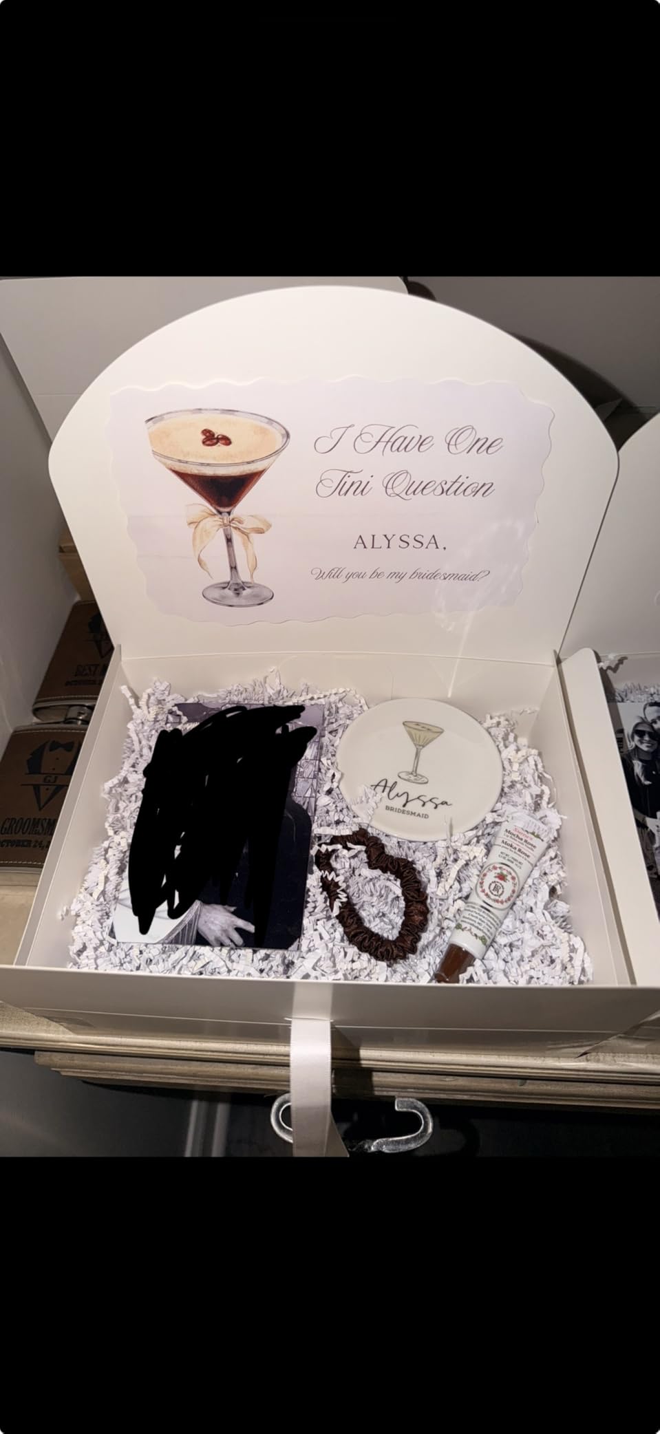 10 PCS Gift Boxes with Lids, 10.6x7.8x3.1 Inch Kraft Paper Gift Box, White with Ribbon, Bridesmaid Proposal Box for Wedding, Packaging, Present, Birthday, Cupcake customer photo 1