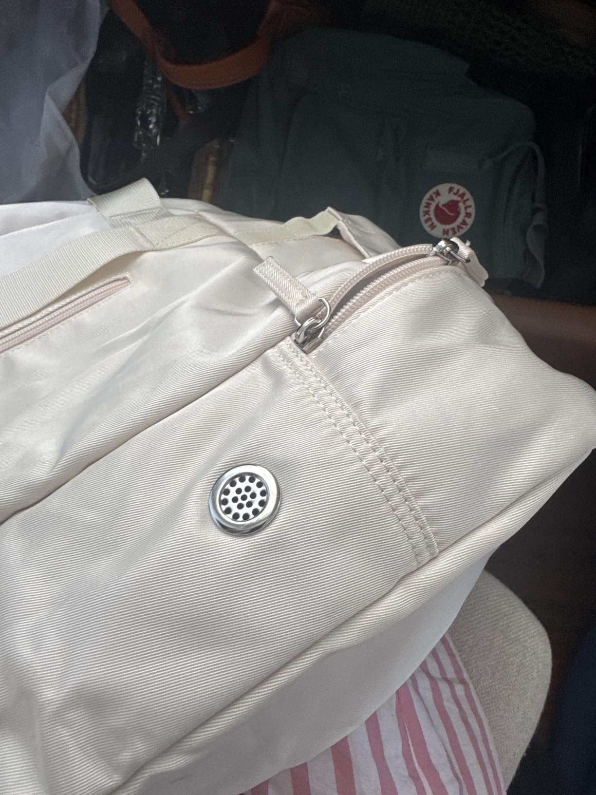 Gym Bag for Women, Personal Item Travel Bag with Shoes Compartment, Weekender Overnight Duffel Bag with Wet Pocket & USB Charging Port, Carry On Bag for Women, Travel, Gym, Weekend (Beige) customer photo 1