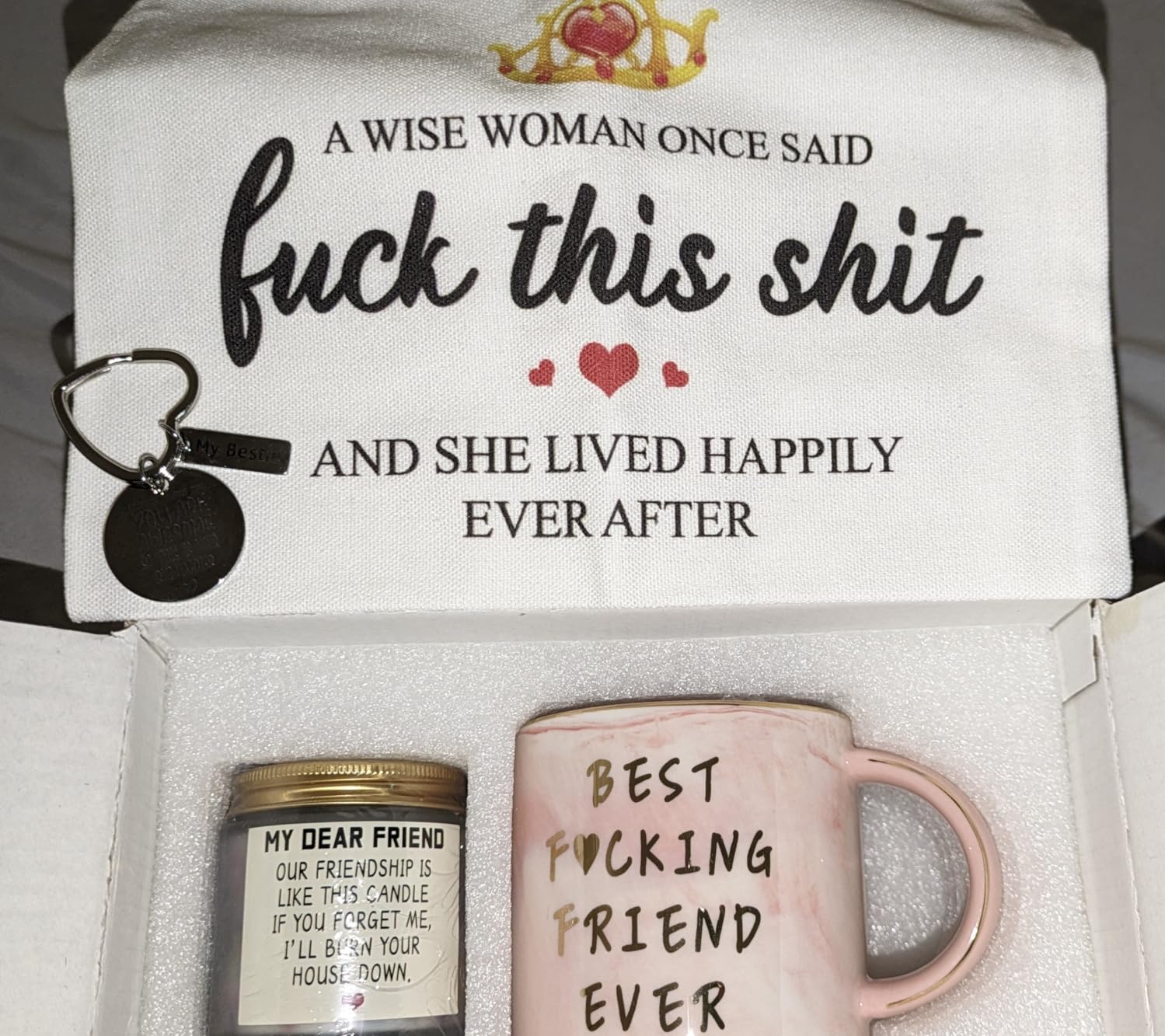 Birthday Gifts for Women Best Friends Friendship Gifts for Women Funny Gifts for Female BFF Female Bestfriend Bestie Scent Candles Coffee Mug Gifts for Friends Her Sister customer photo 1