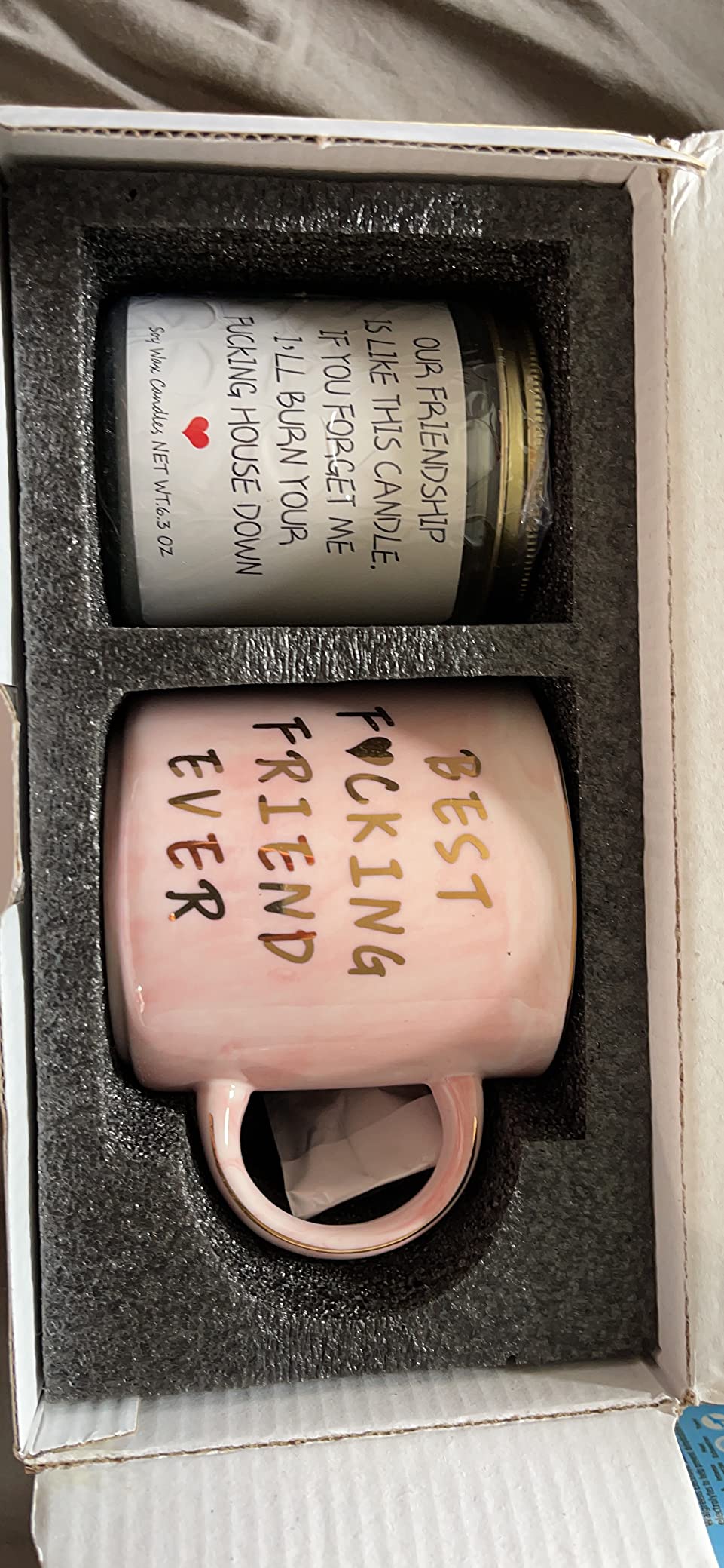 Birthday Gifts for Women Best Friends Friendship Gifts for Women Funny Gifts for Female BFF Female Bestfriend Bestie Scent Candles Coffee Mug Gifts for Friends Her Sister customer photo 2